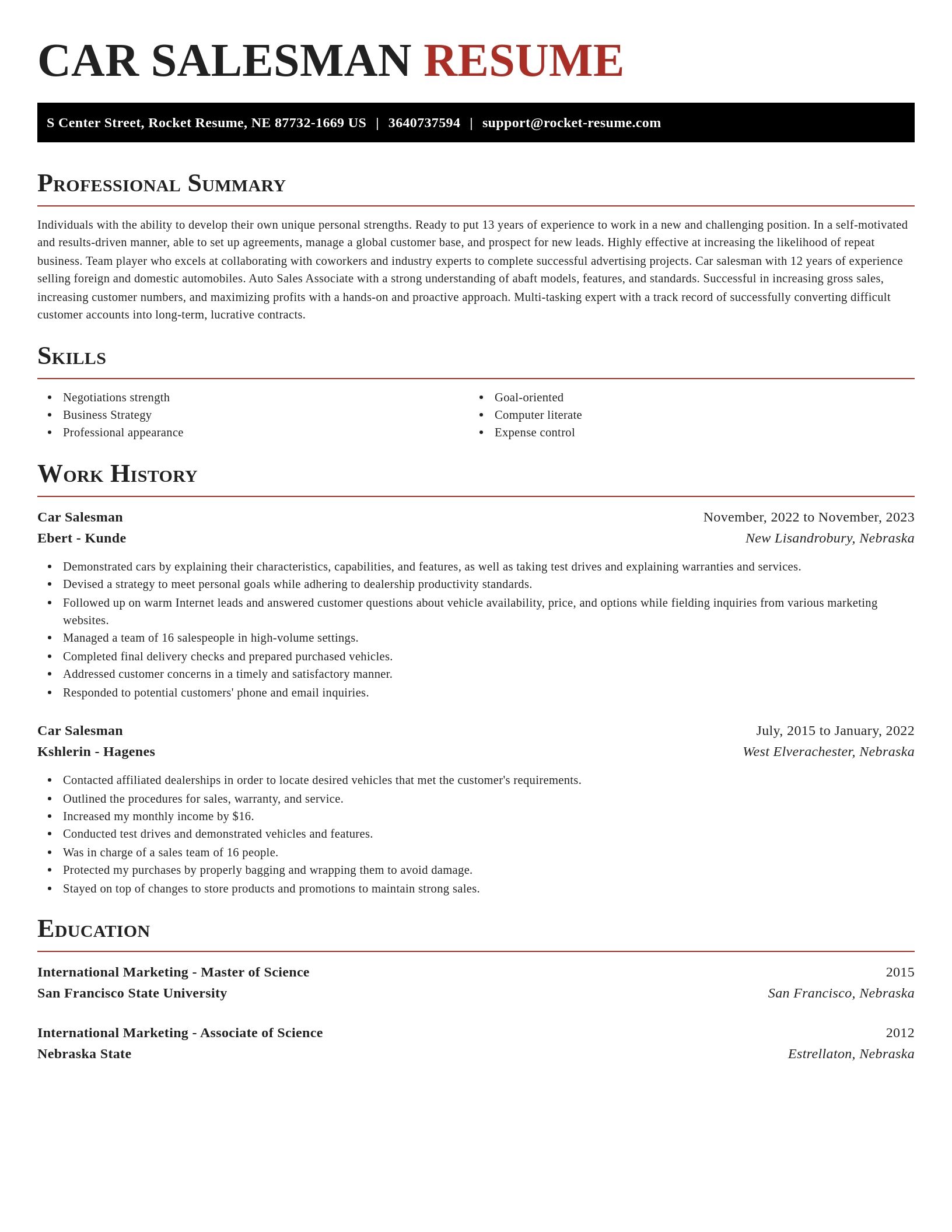 Exquisite resume template