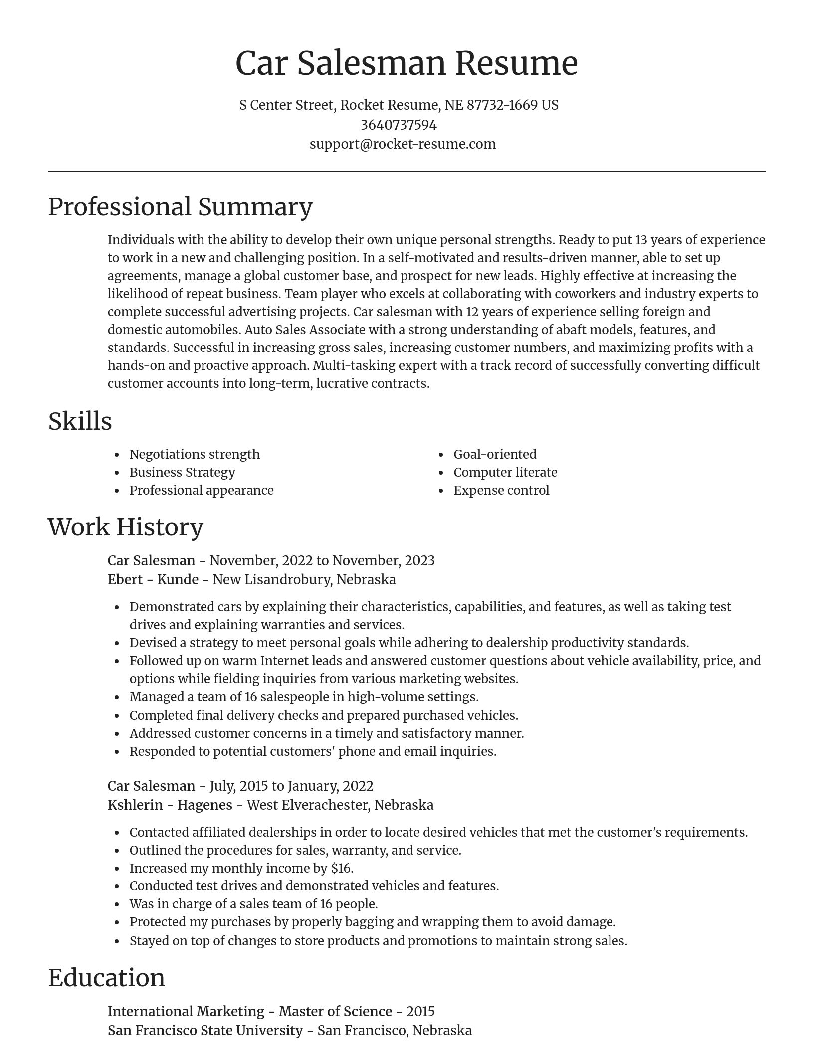 Focal Point resume template