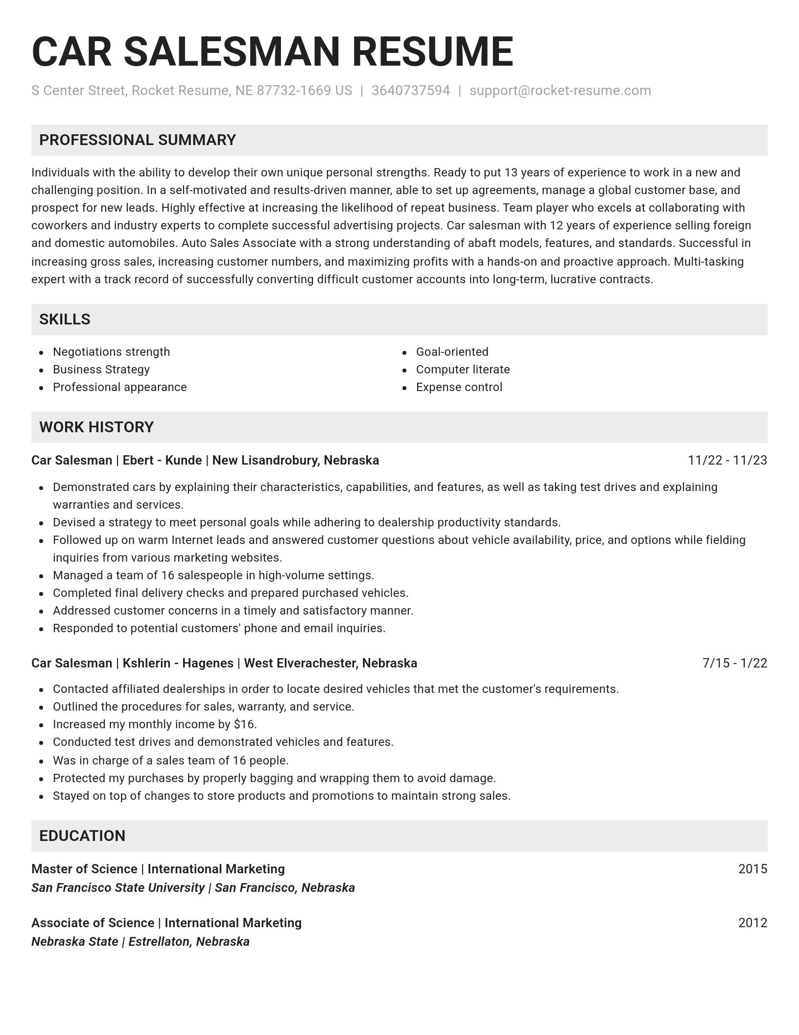 Genius resume template