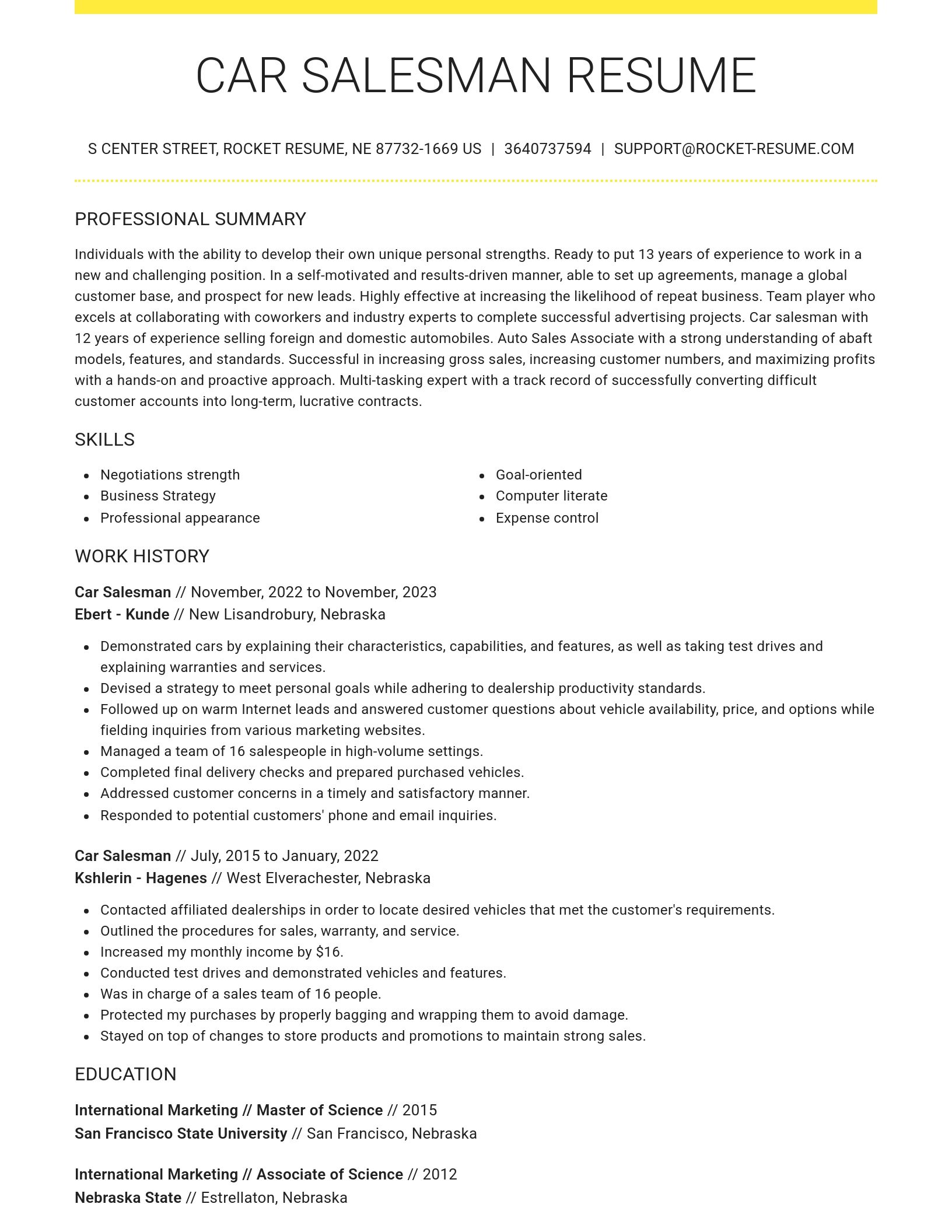 Grand resume template