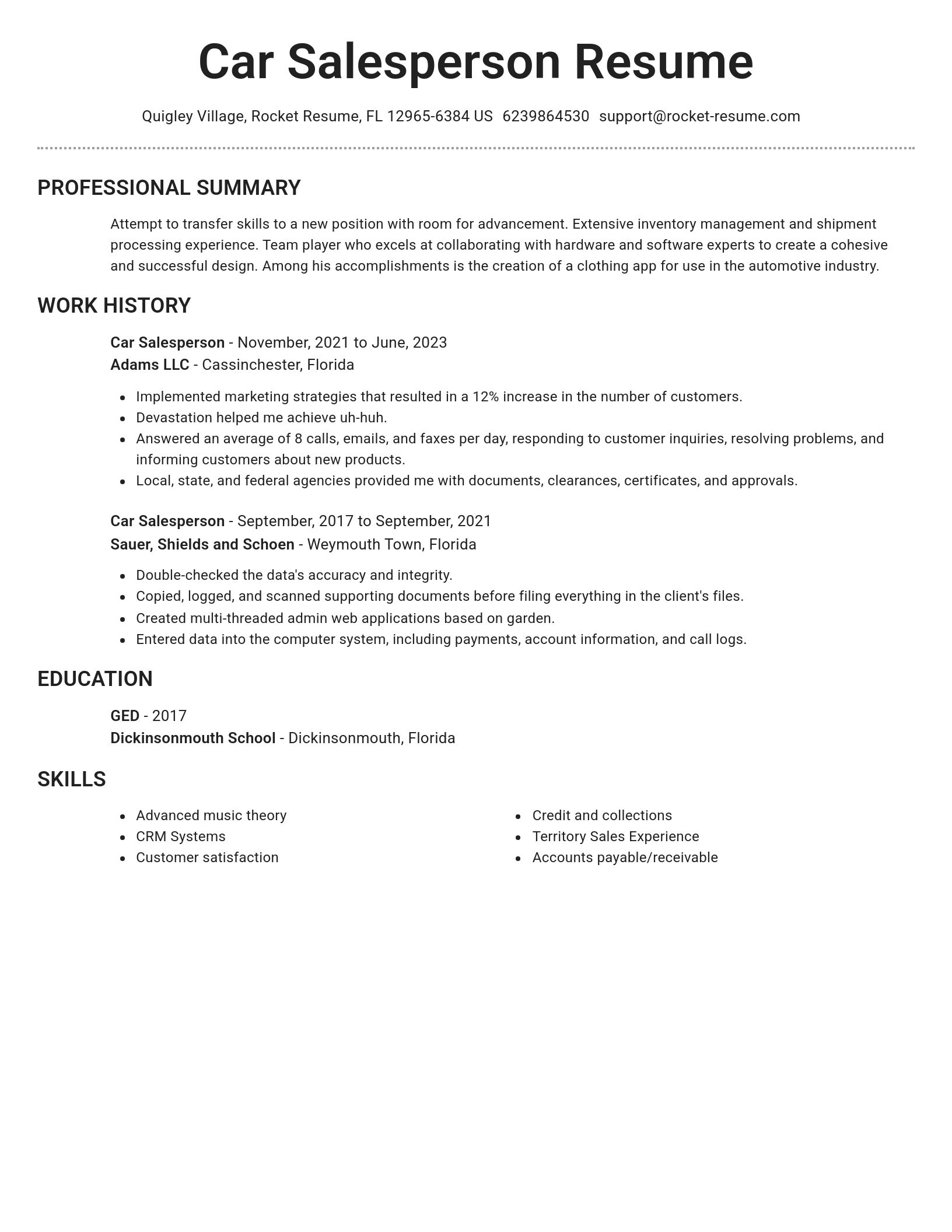 Brilliant resume template