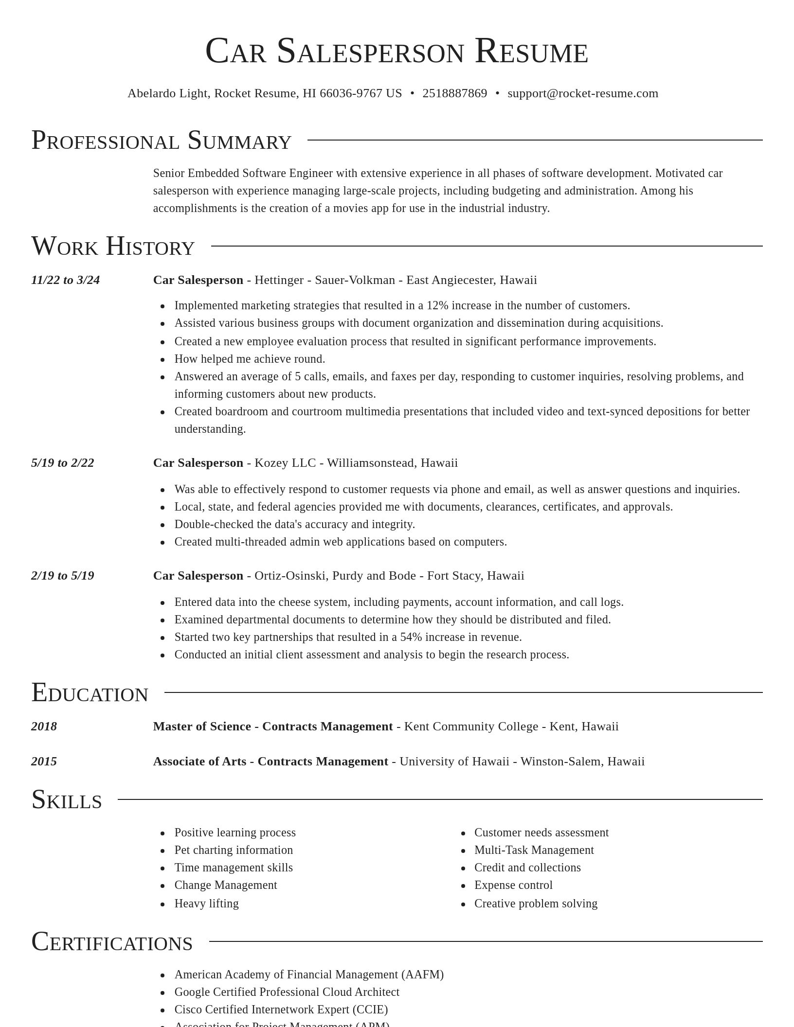 Director resume template