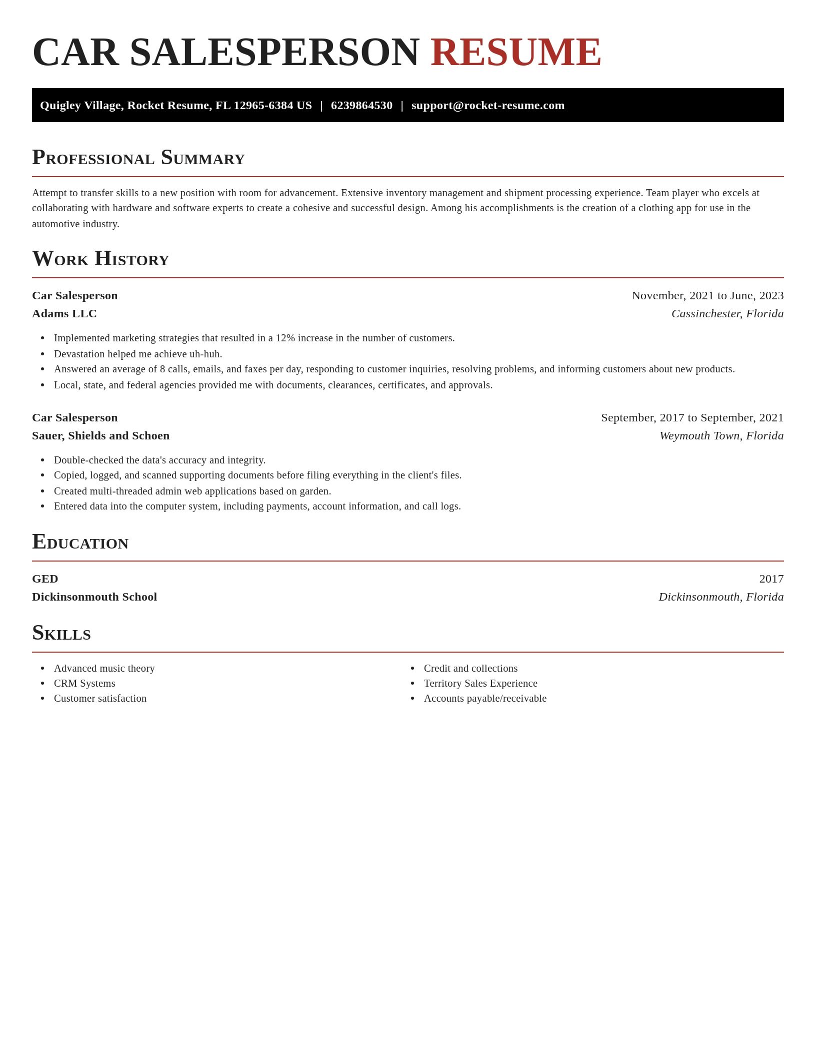 Exquisite resume template