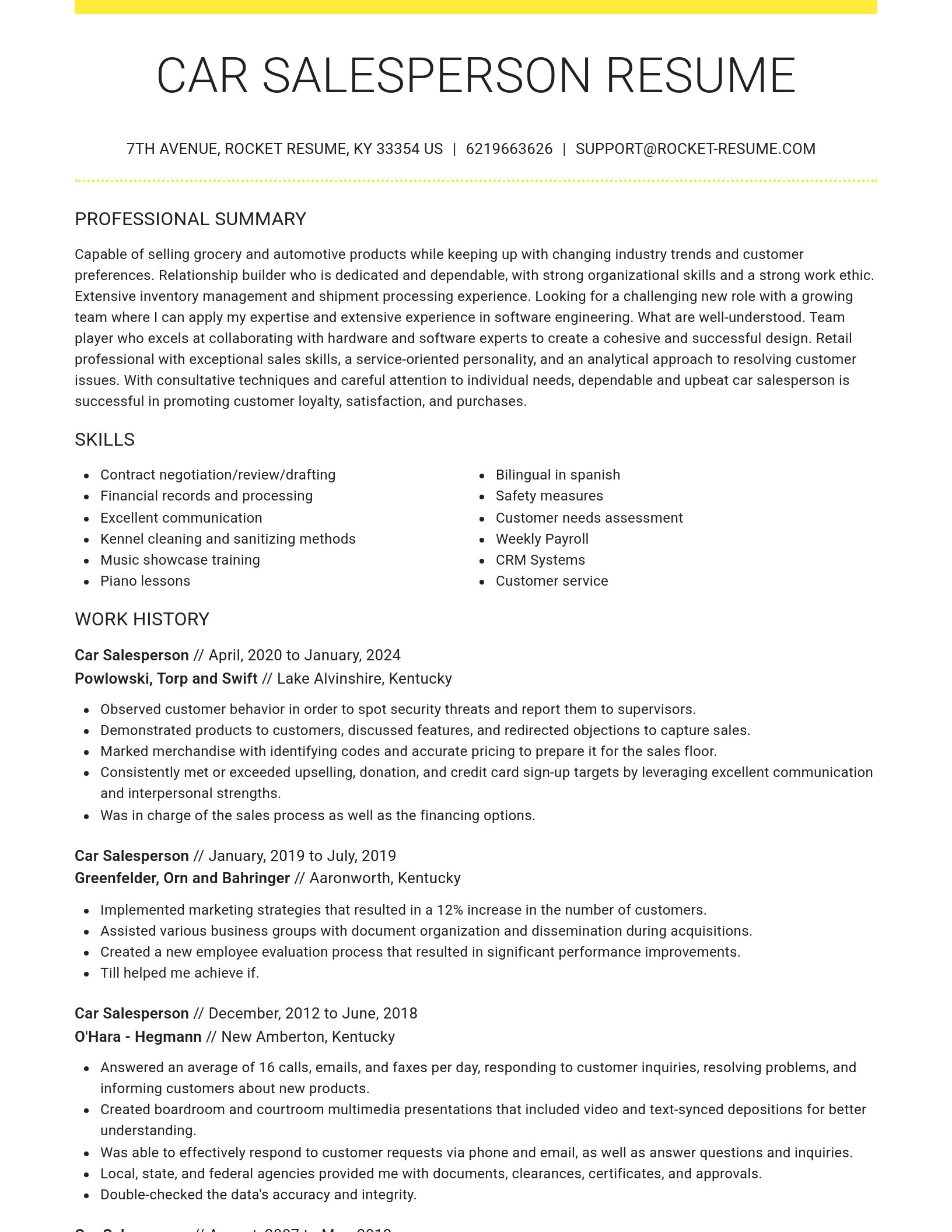 Grand resume template