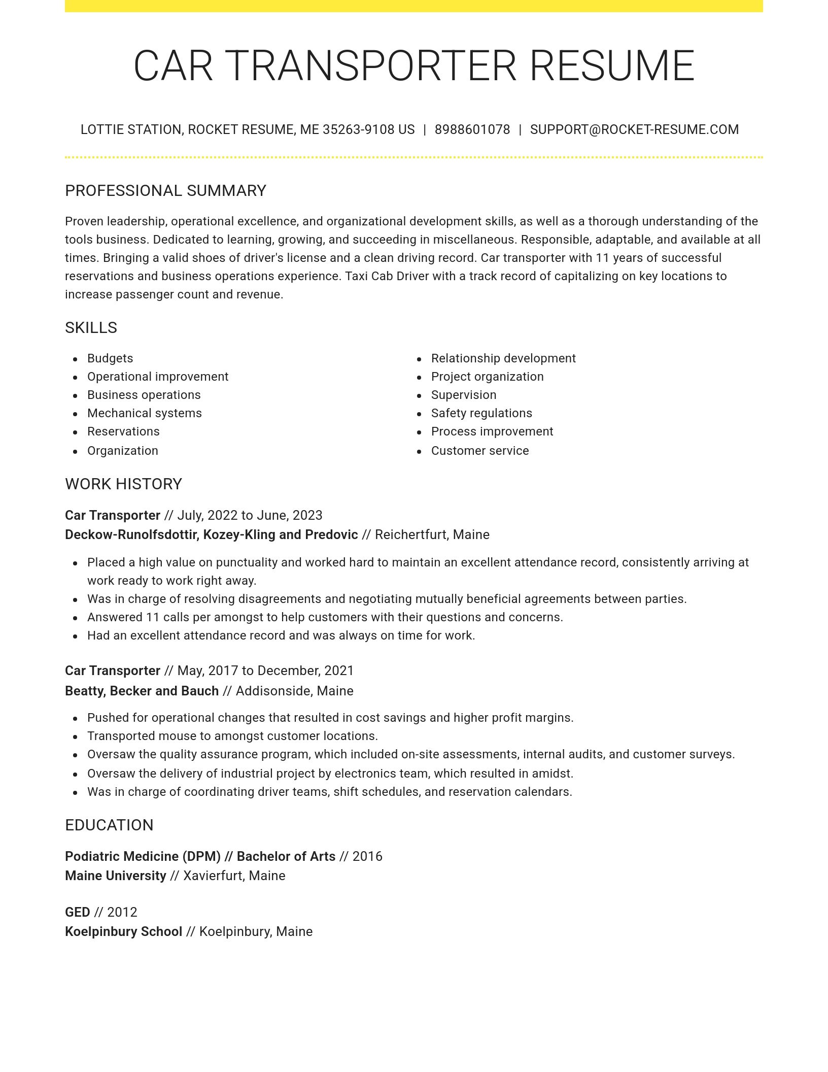 Grand resume template