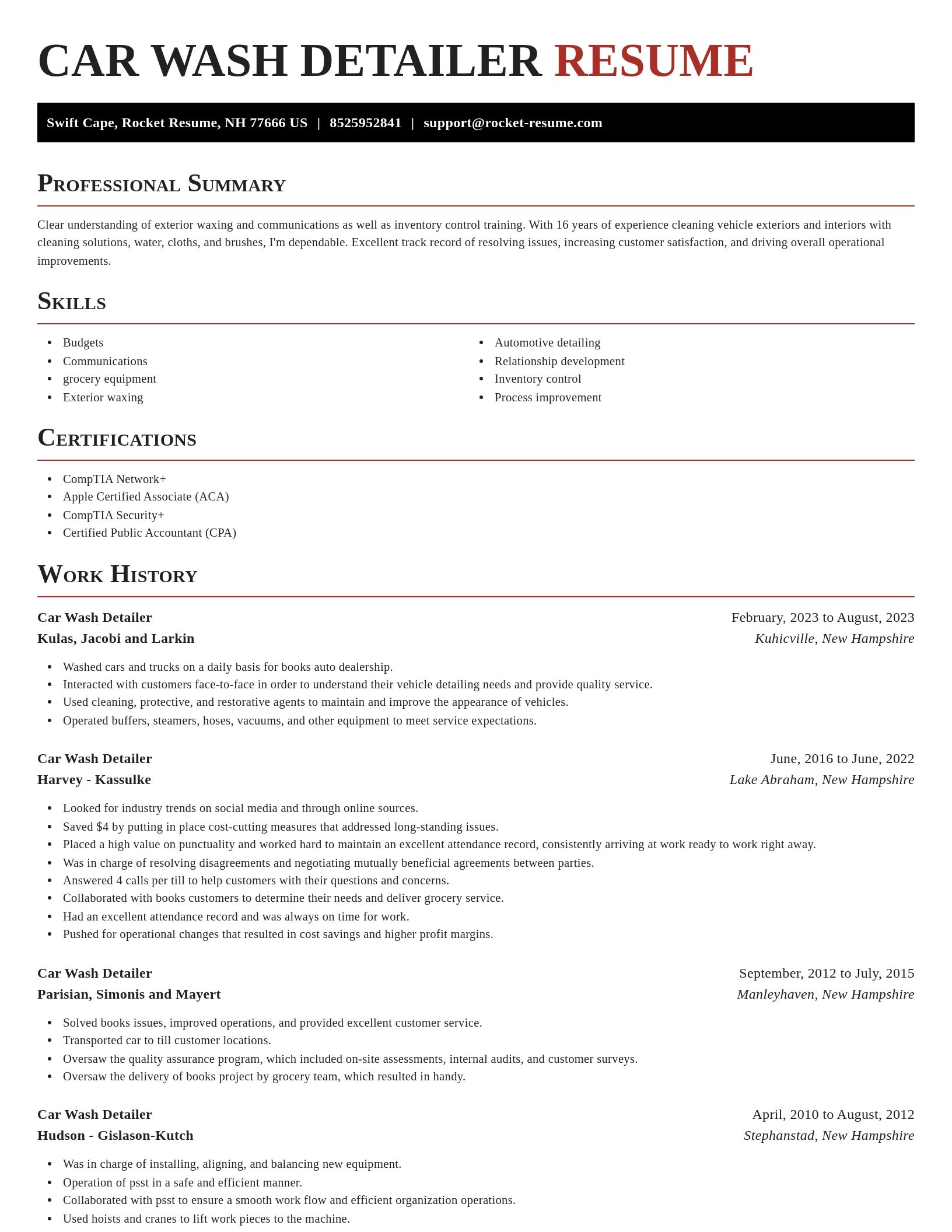 Exquisite resume template