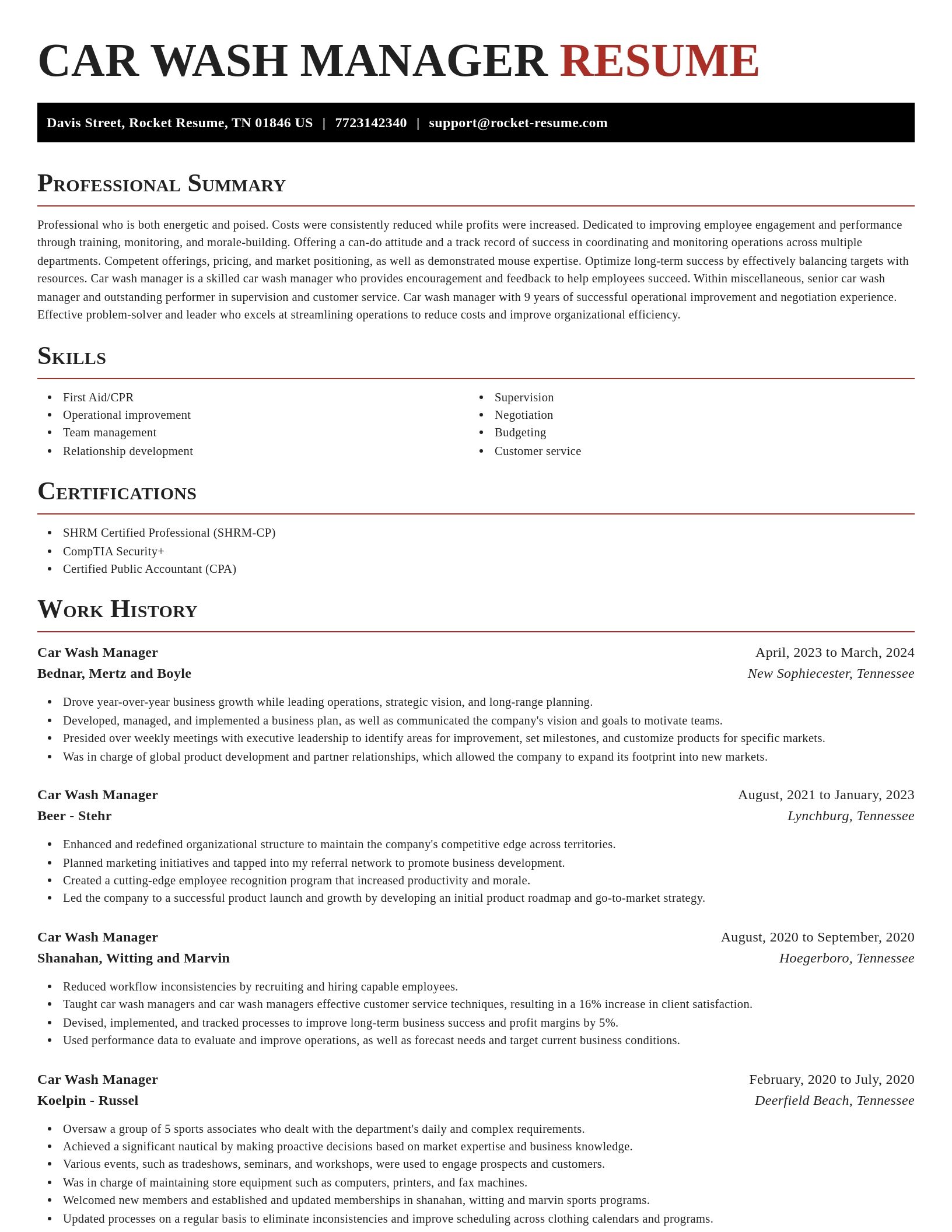 Exquisite resume template