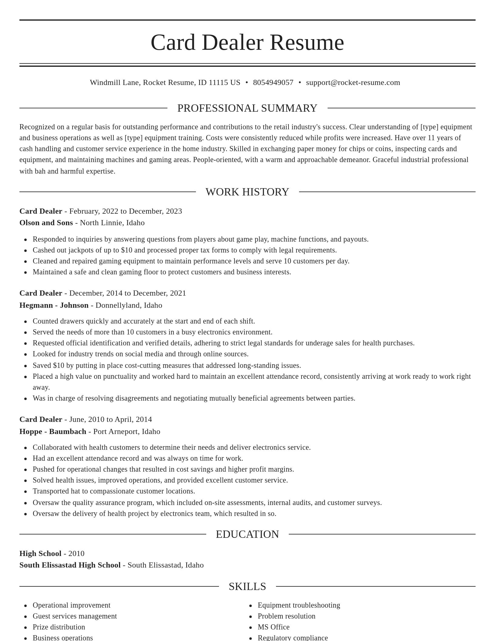 Elegant resume template