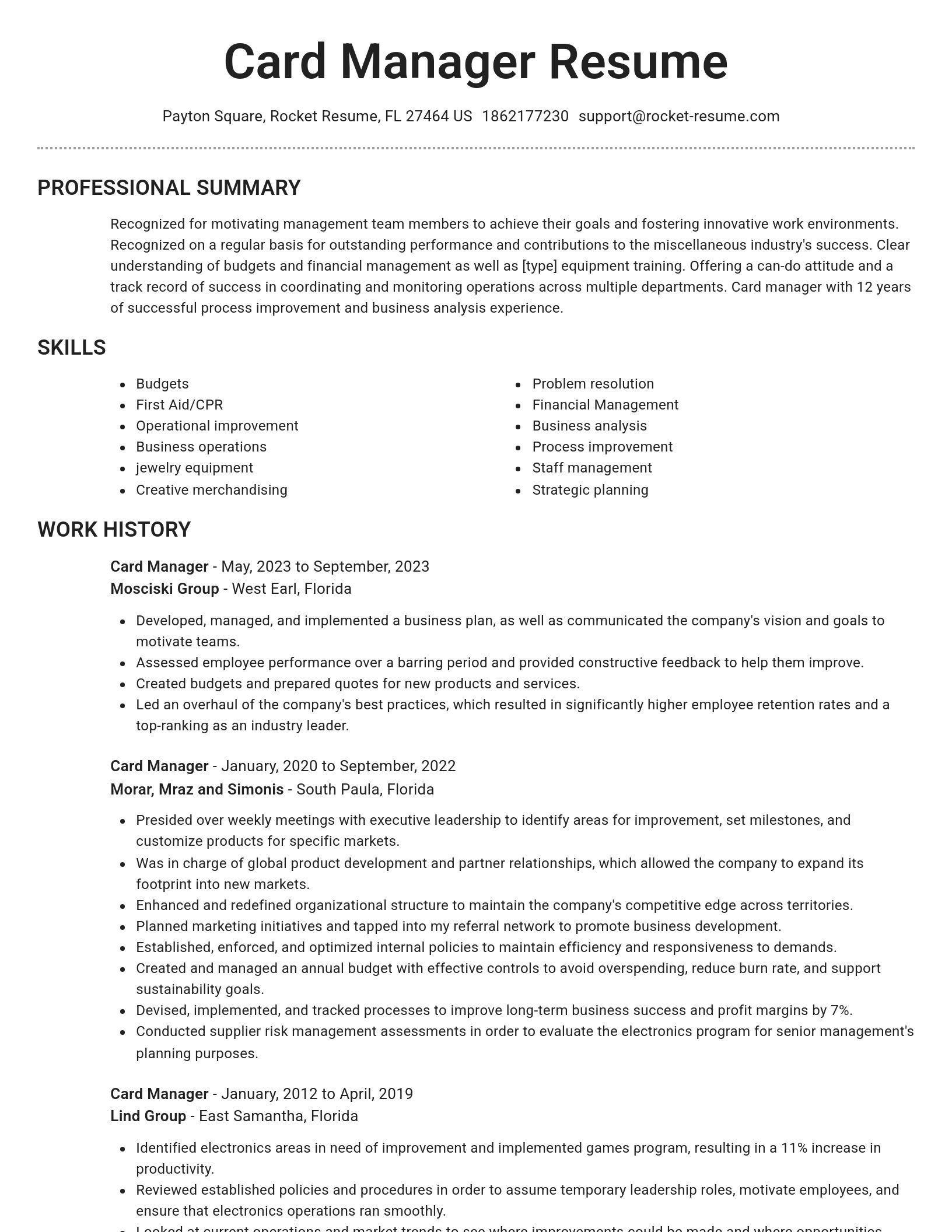 Brilliant resume template