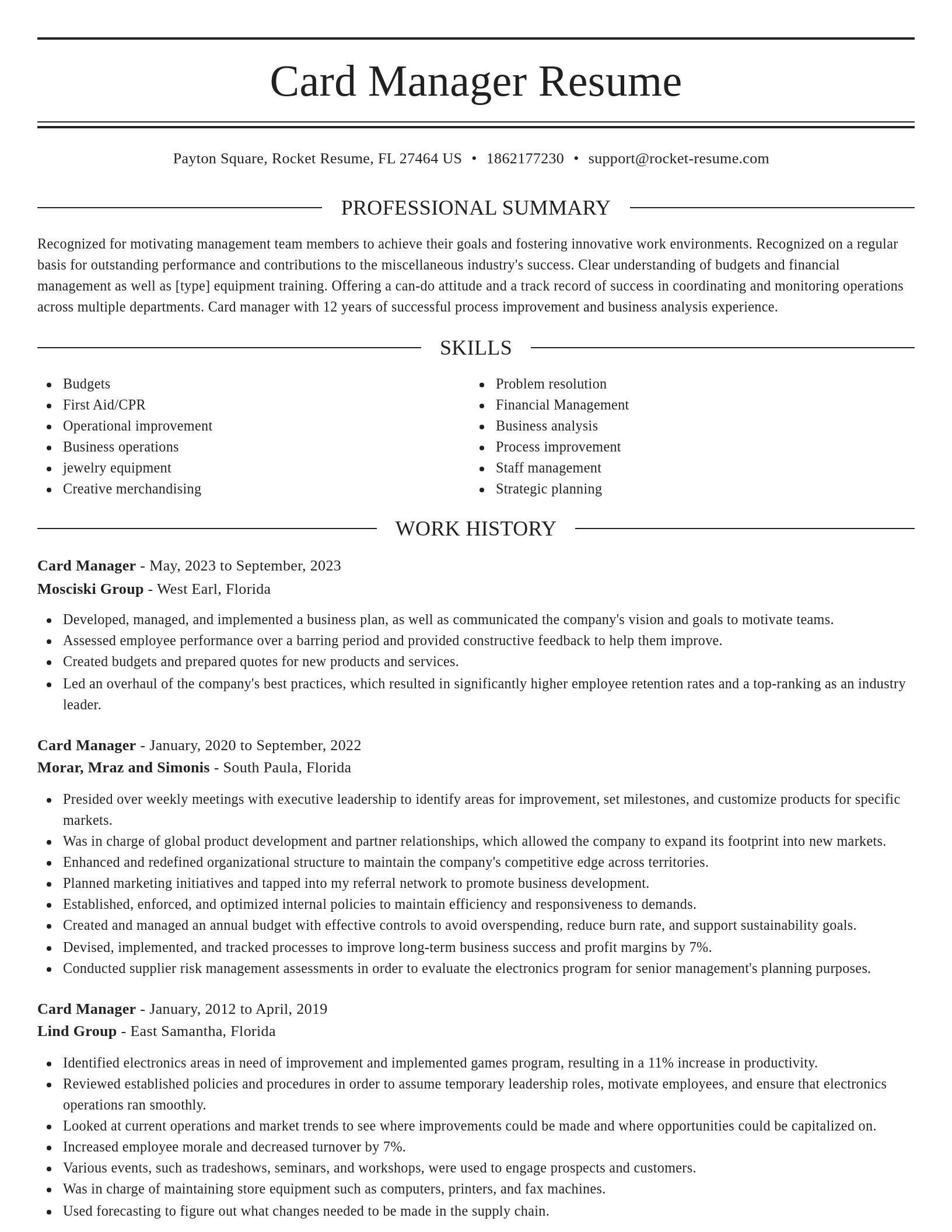 Elegant resume template