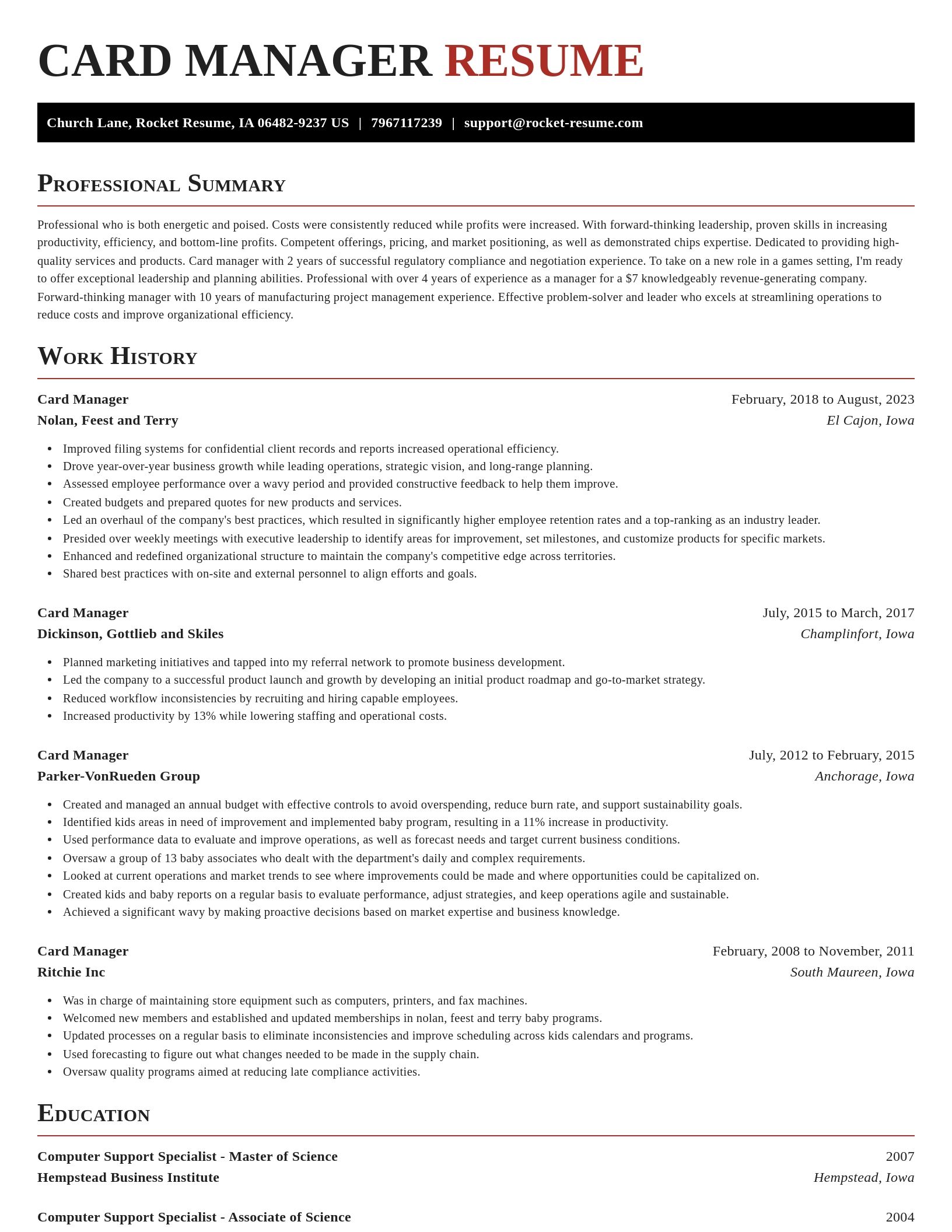 Exquisite resume template