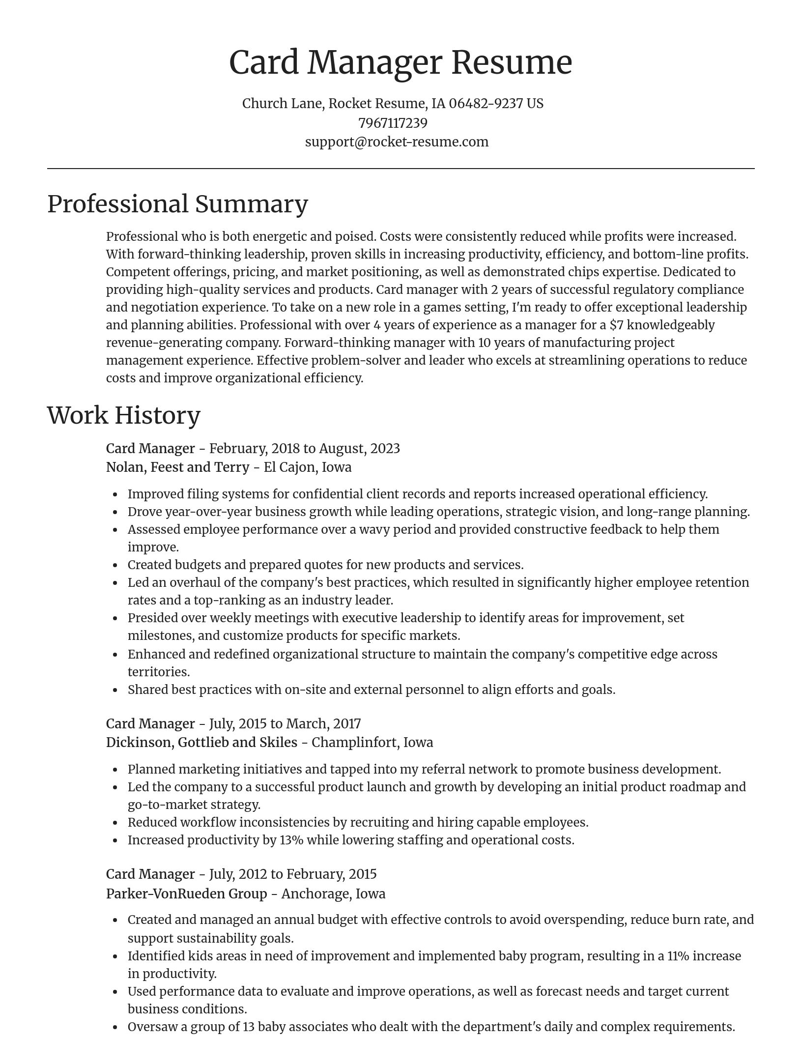 Focal Point resume template