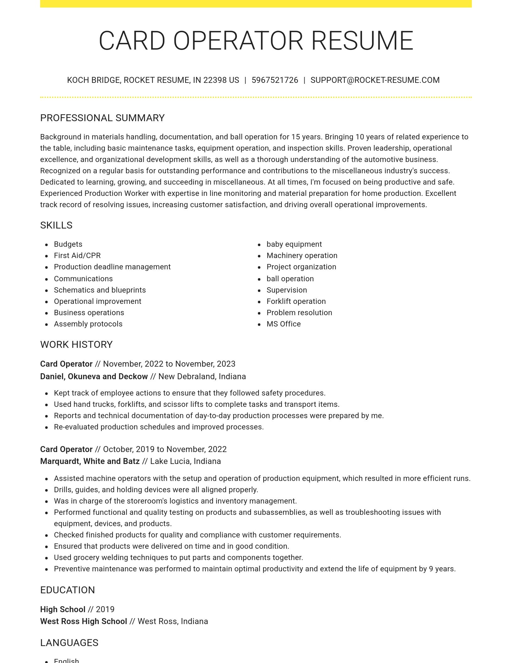 Grand resume template