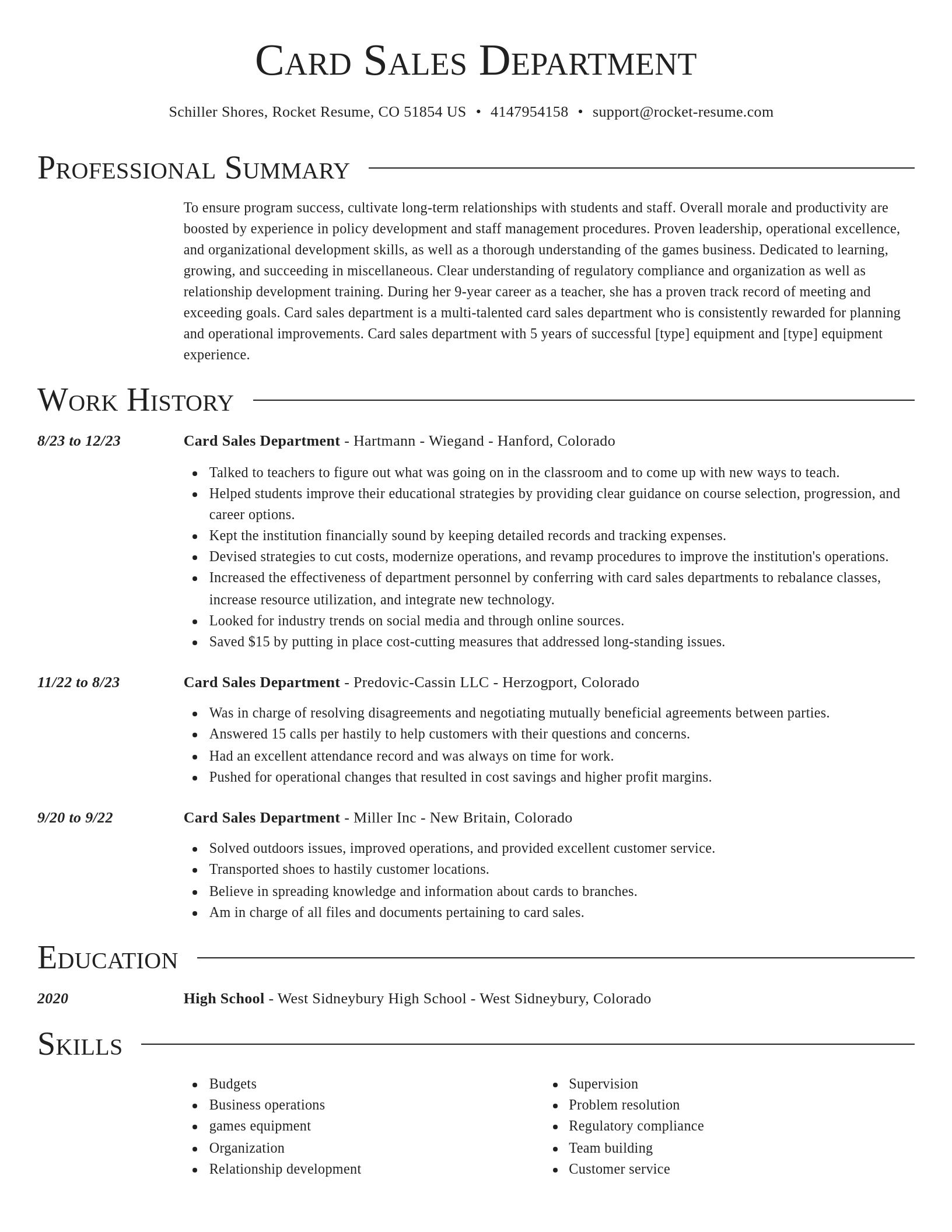 Director resume template