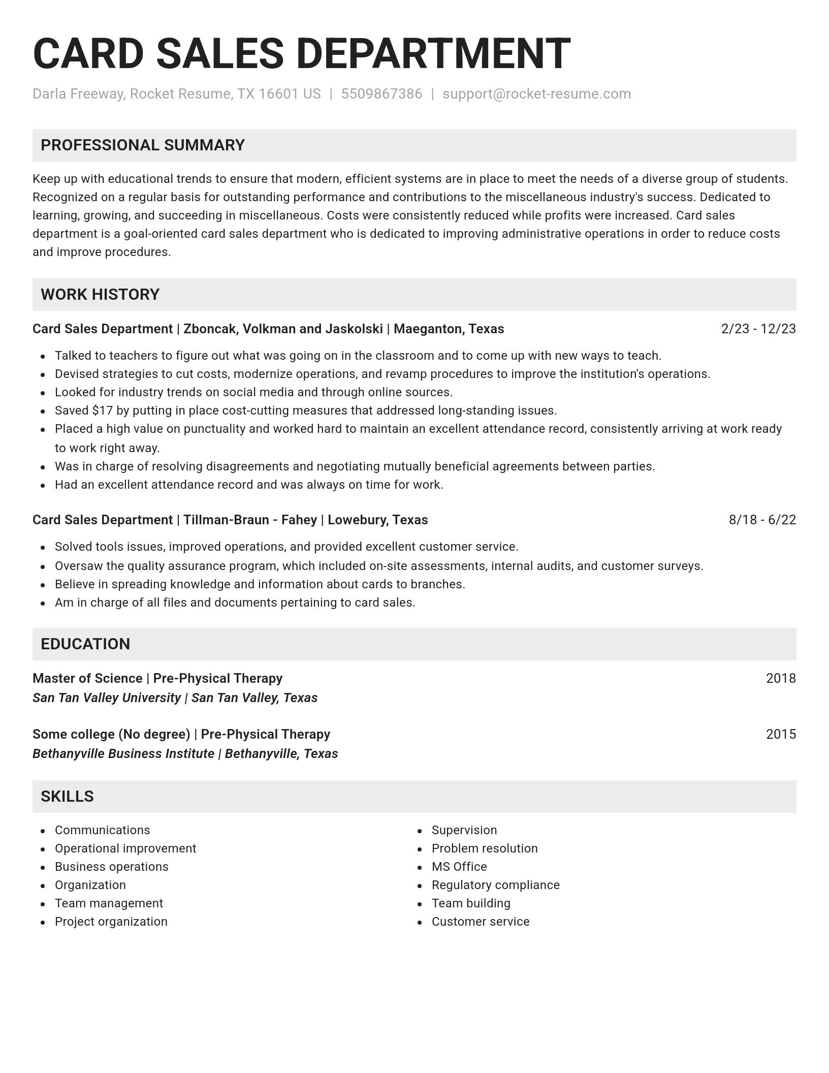 Genius resume template