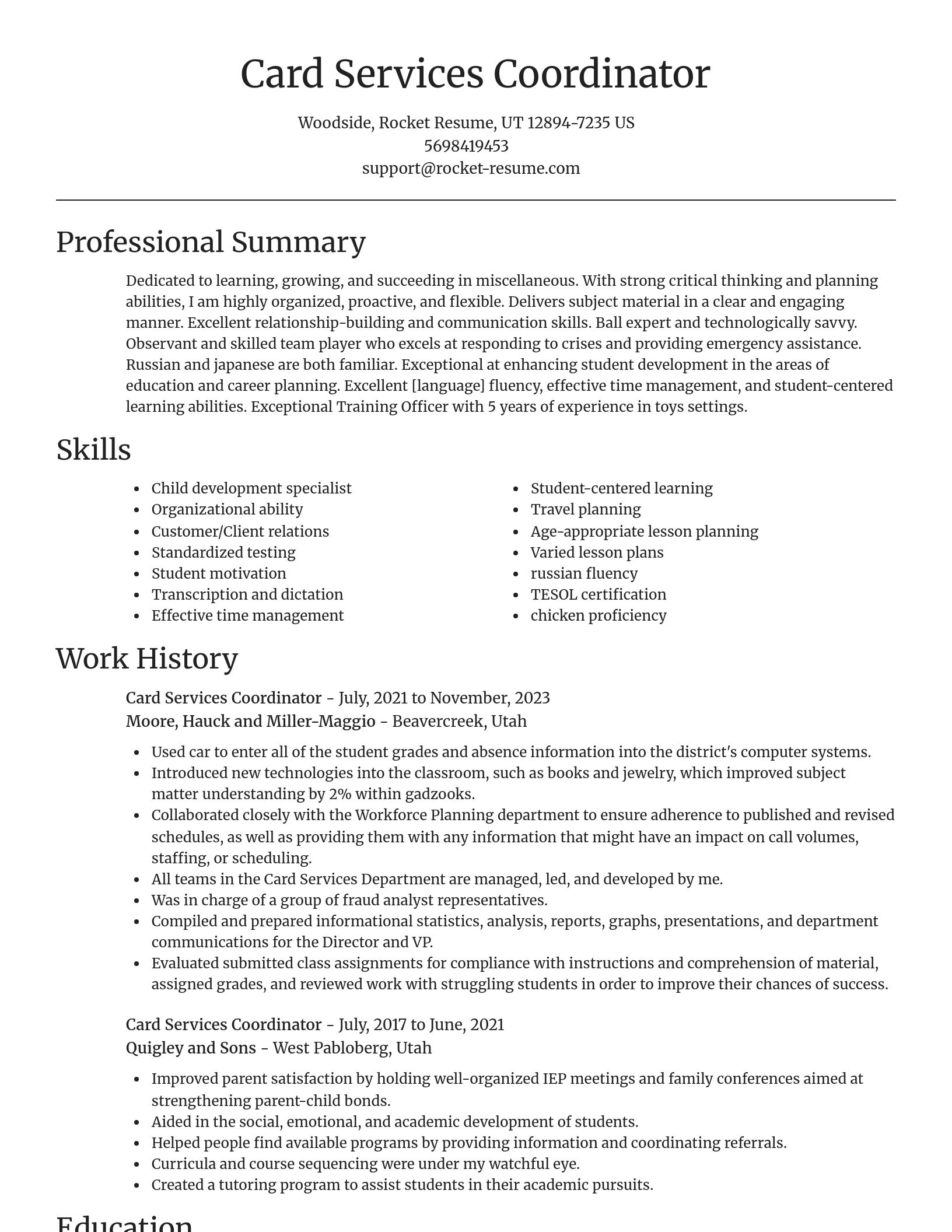 Focal Point resume template