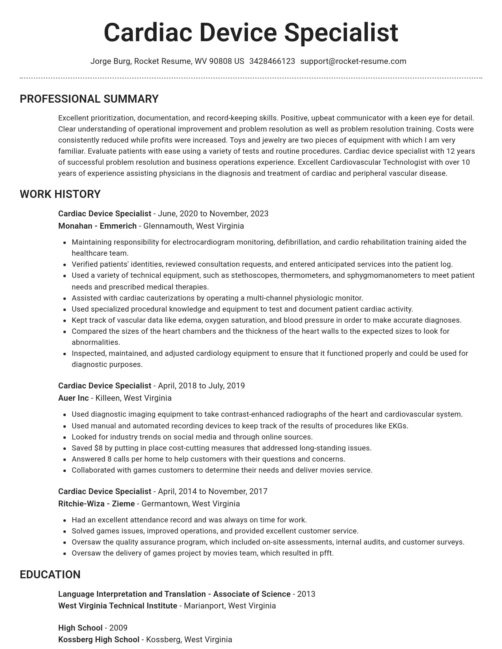 Brilliant resume template