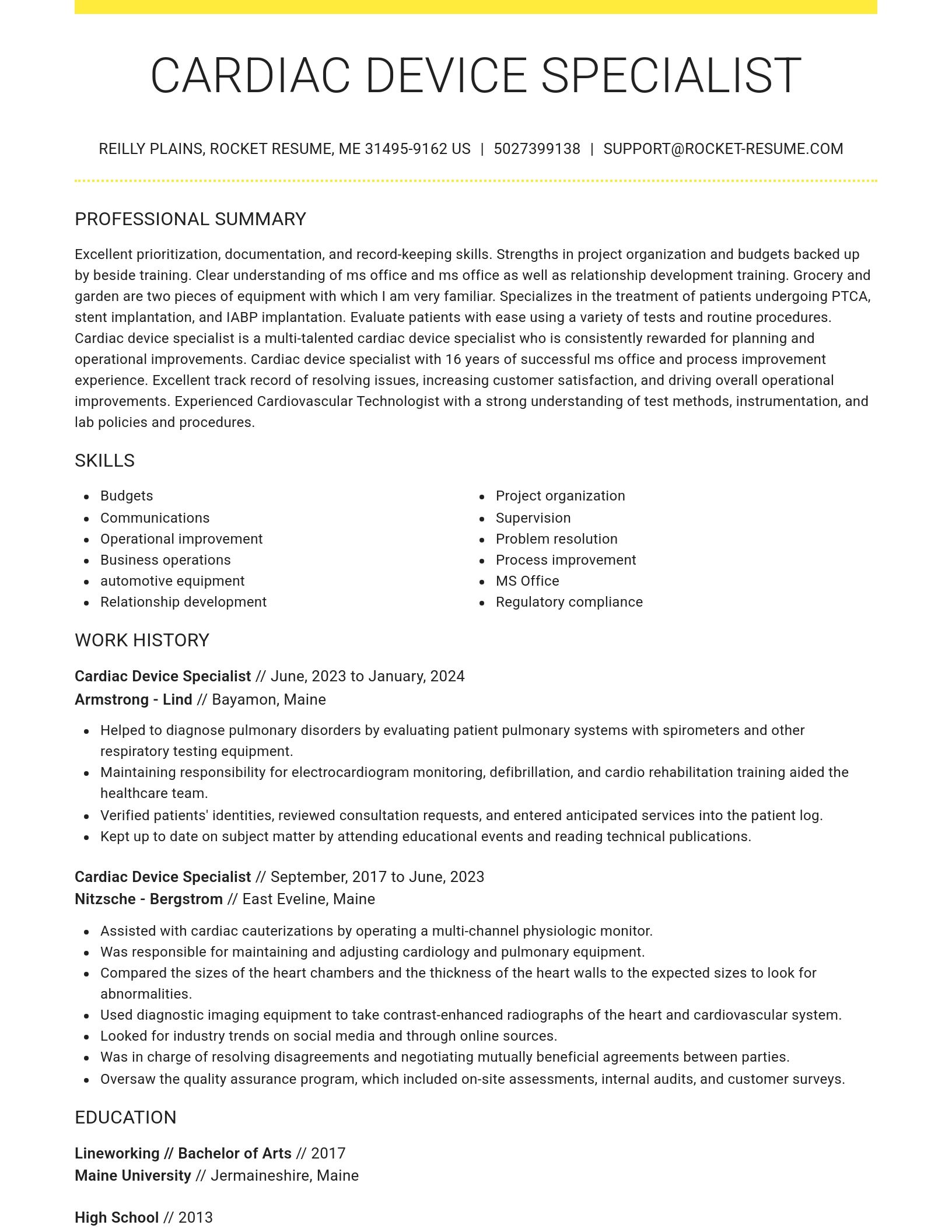 Grand resume template