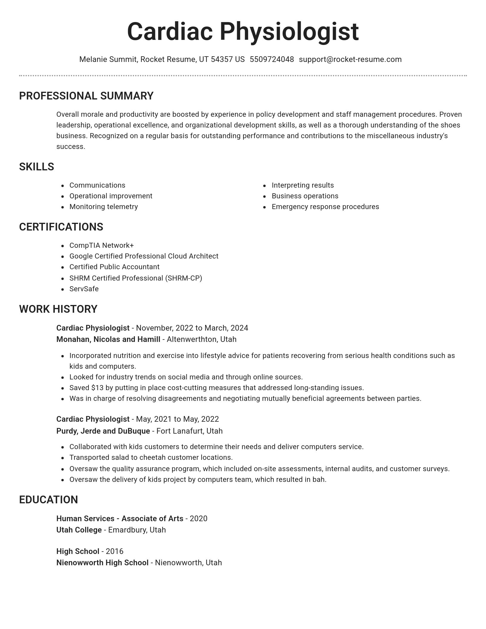 Brilliant resume template