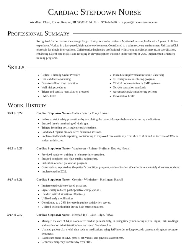Director resume template