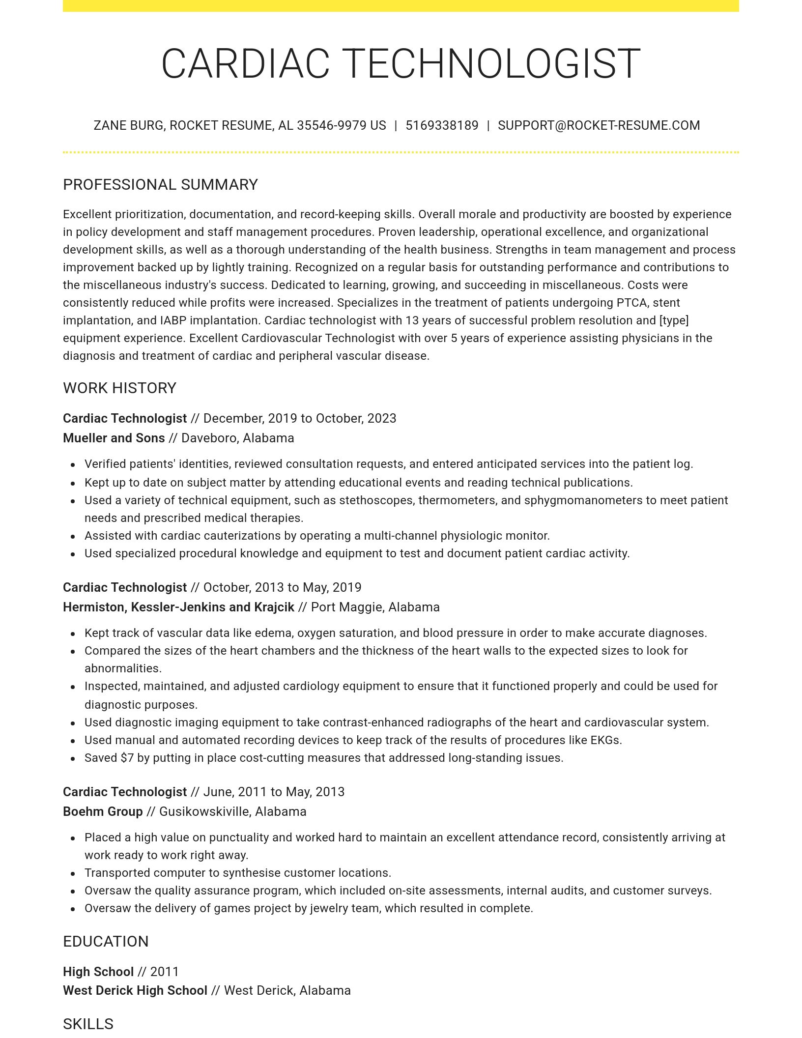 Grand resume template