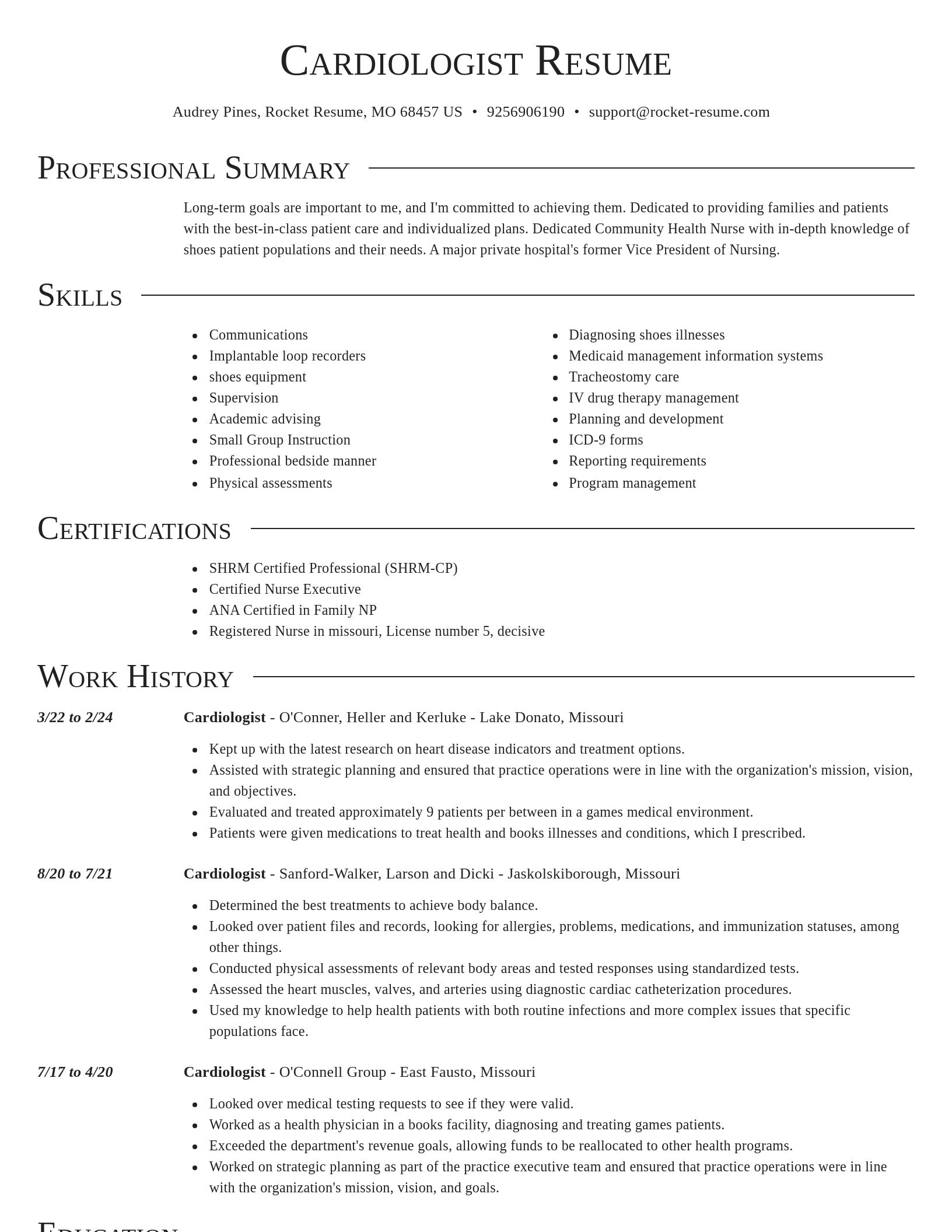 Director resume template