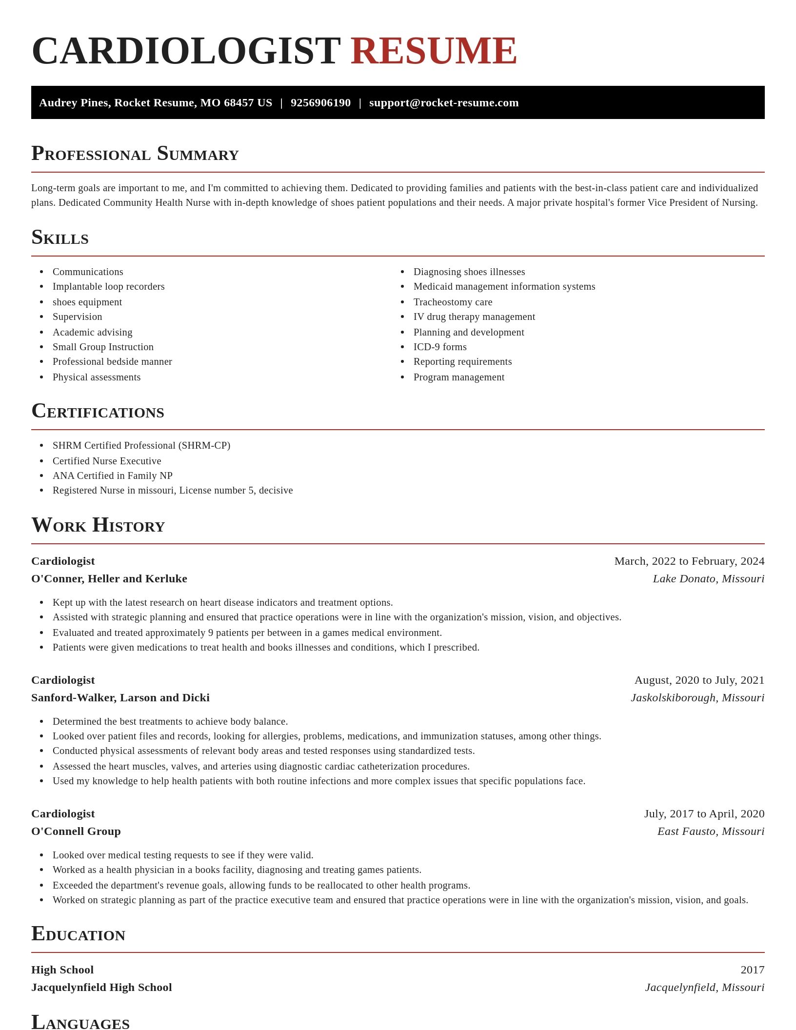 Exquisite resume template