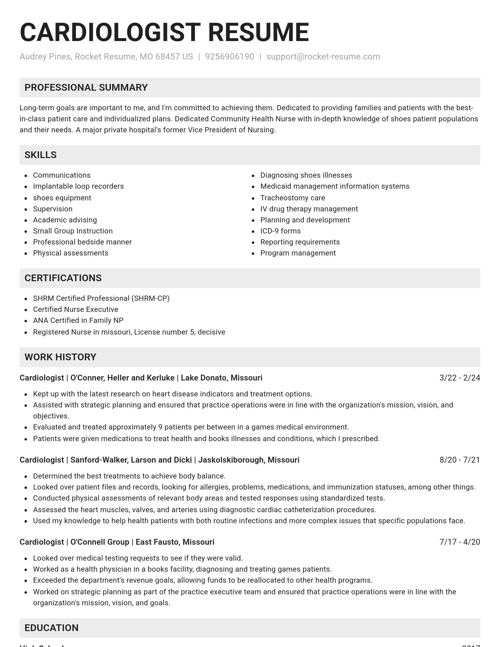 Genius resume template