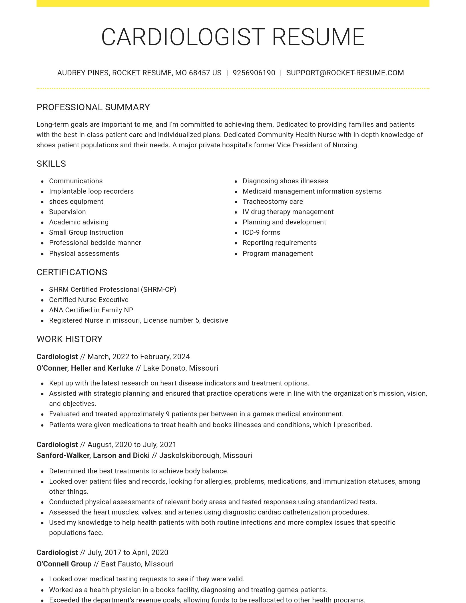 Grand resume template