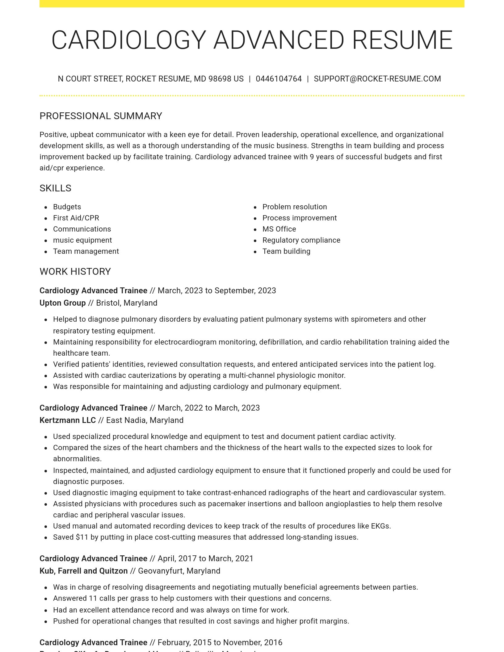 Grand resume template