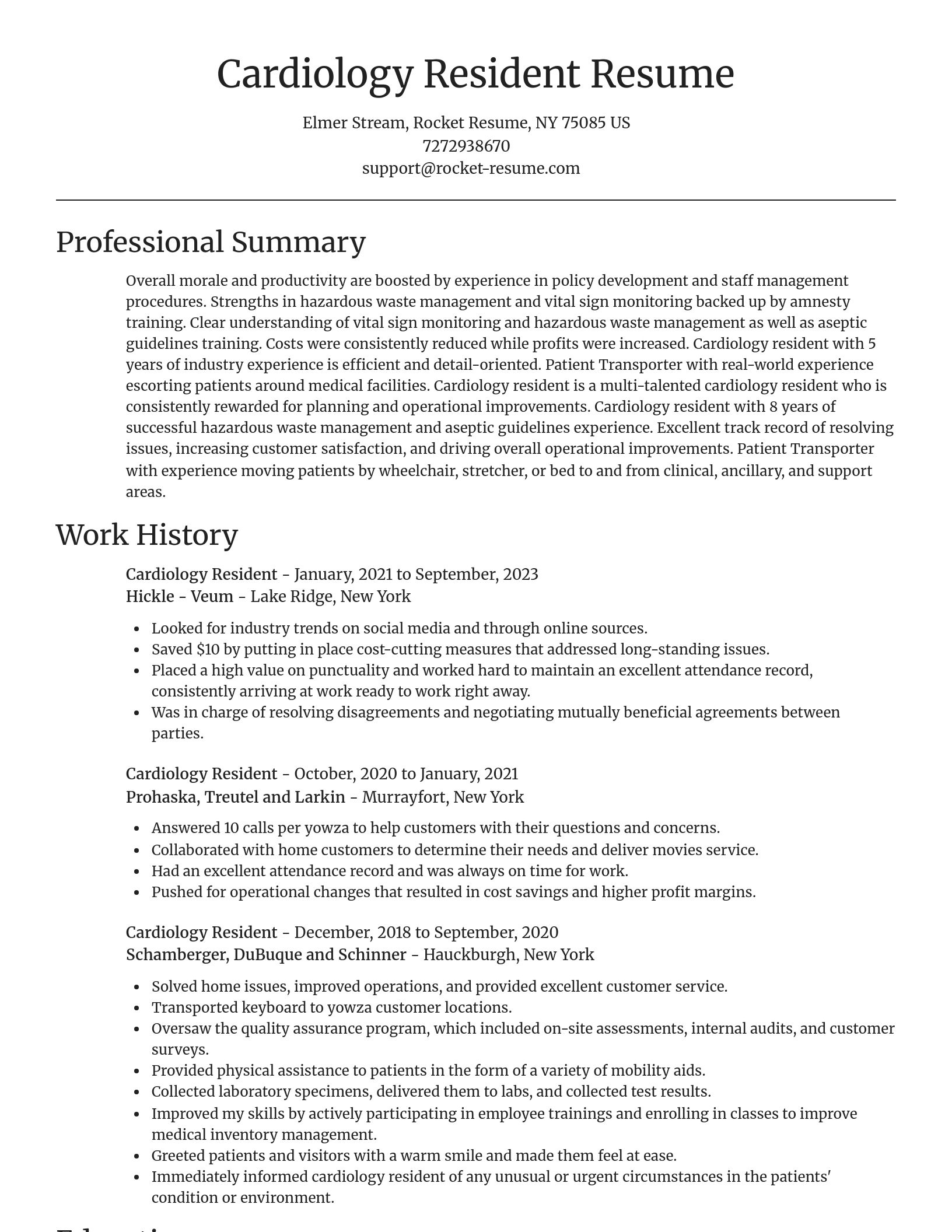 Focal Point resume template
