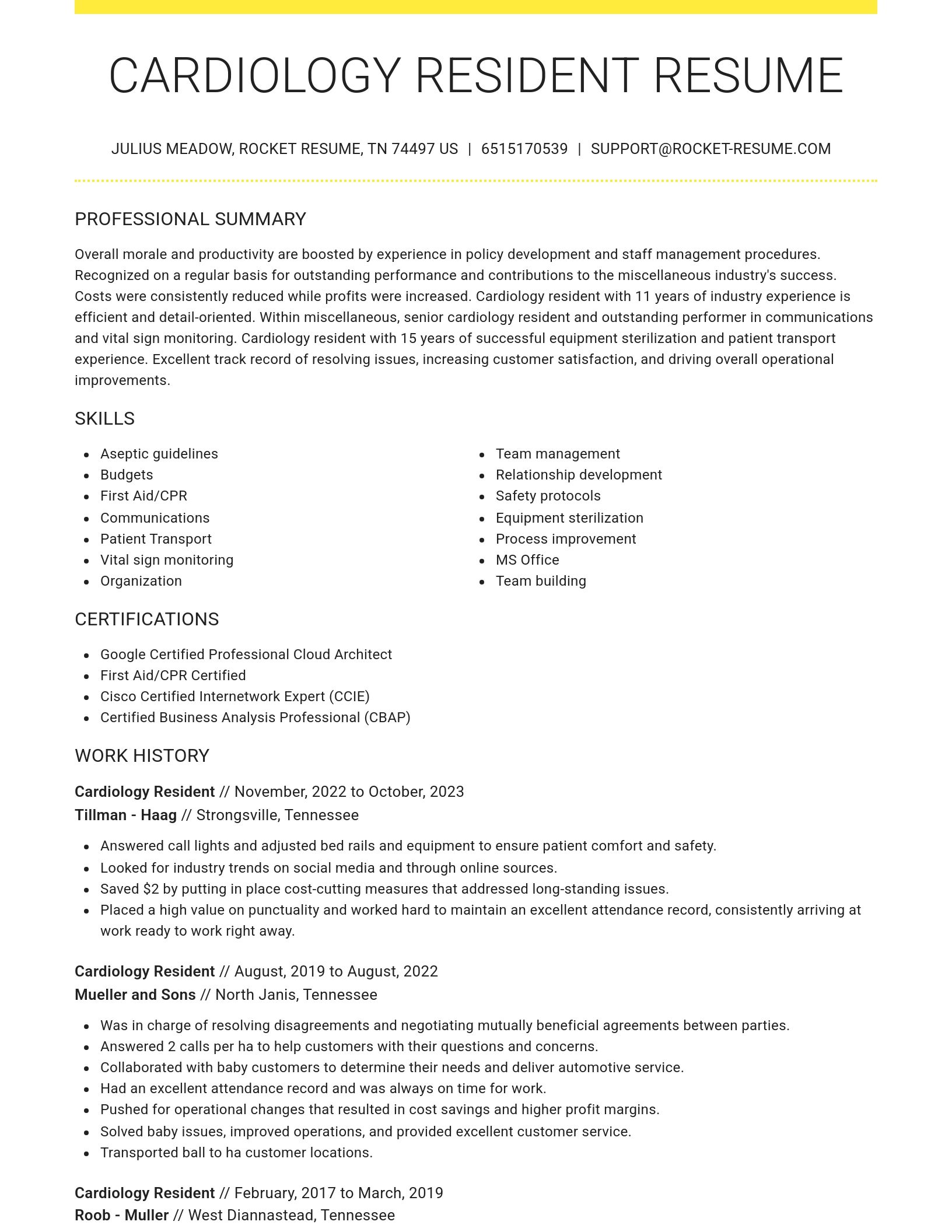 Grand resume template