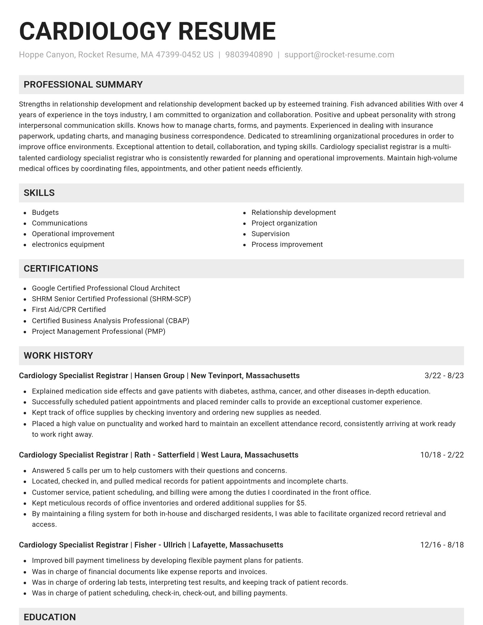 Genius resume template