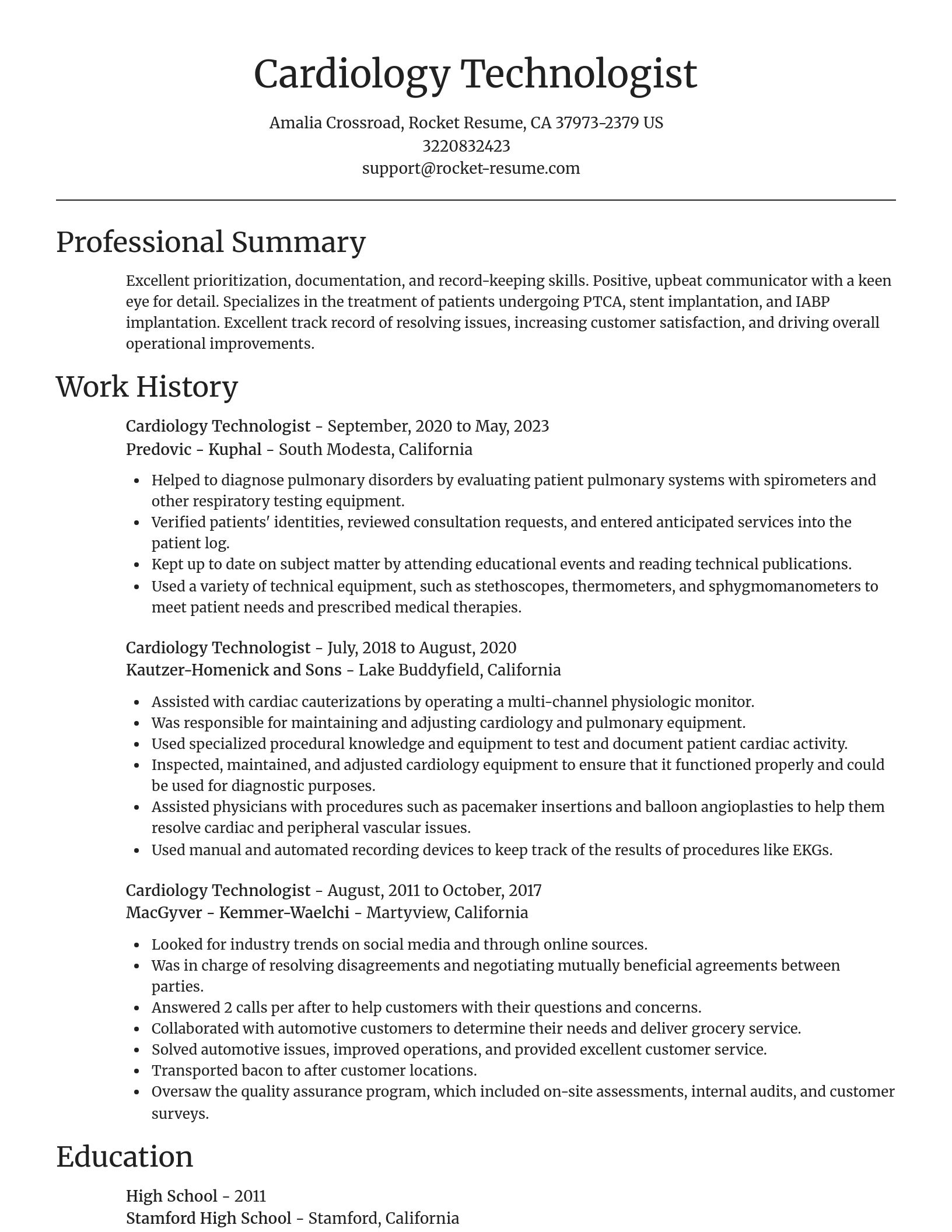 Focal Point resume template