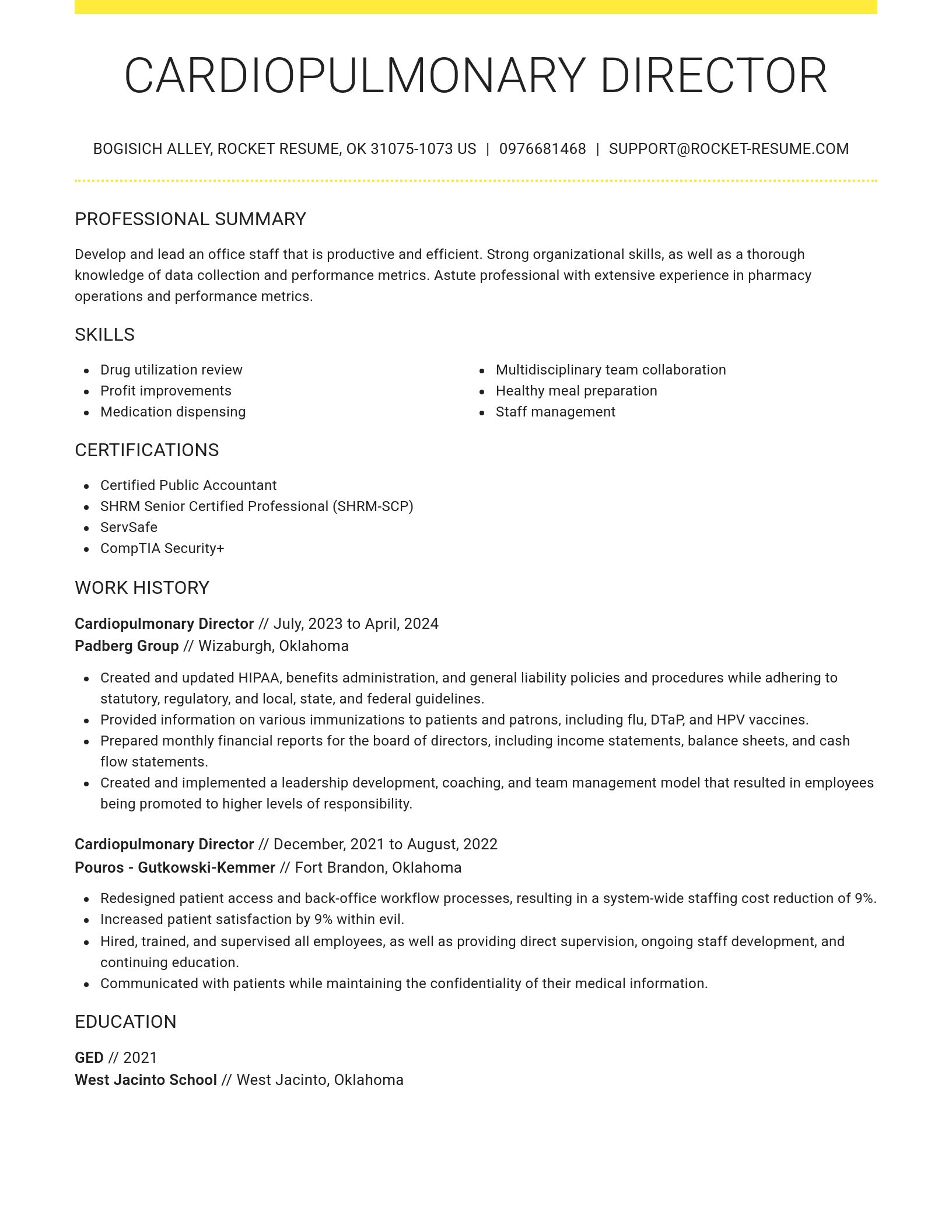 Grand resume template