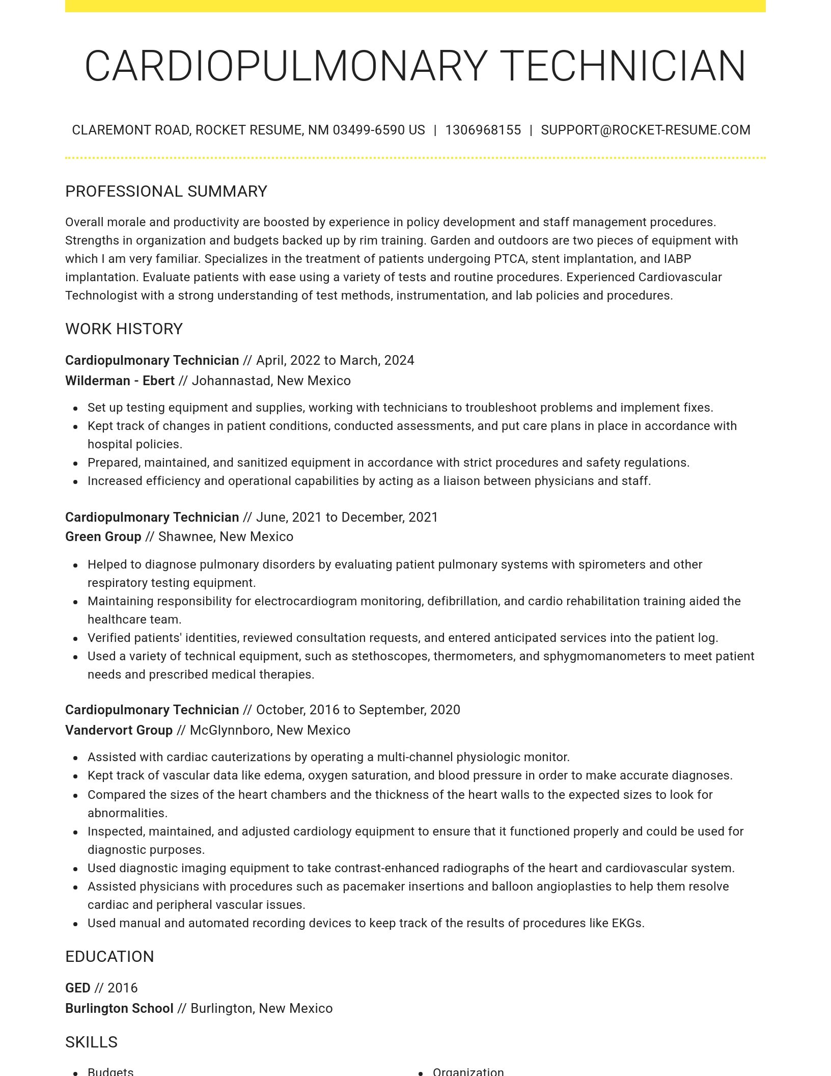 Grand resume template