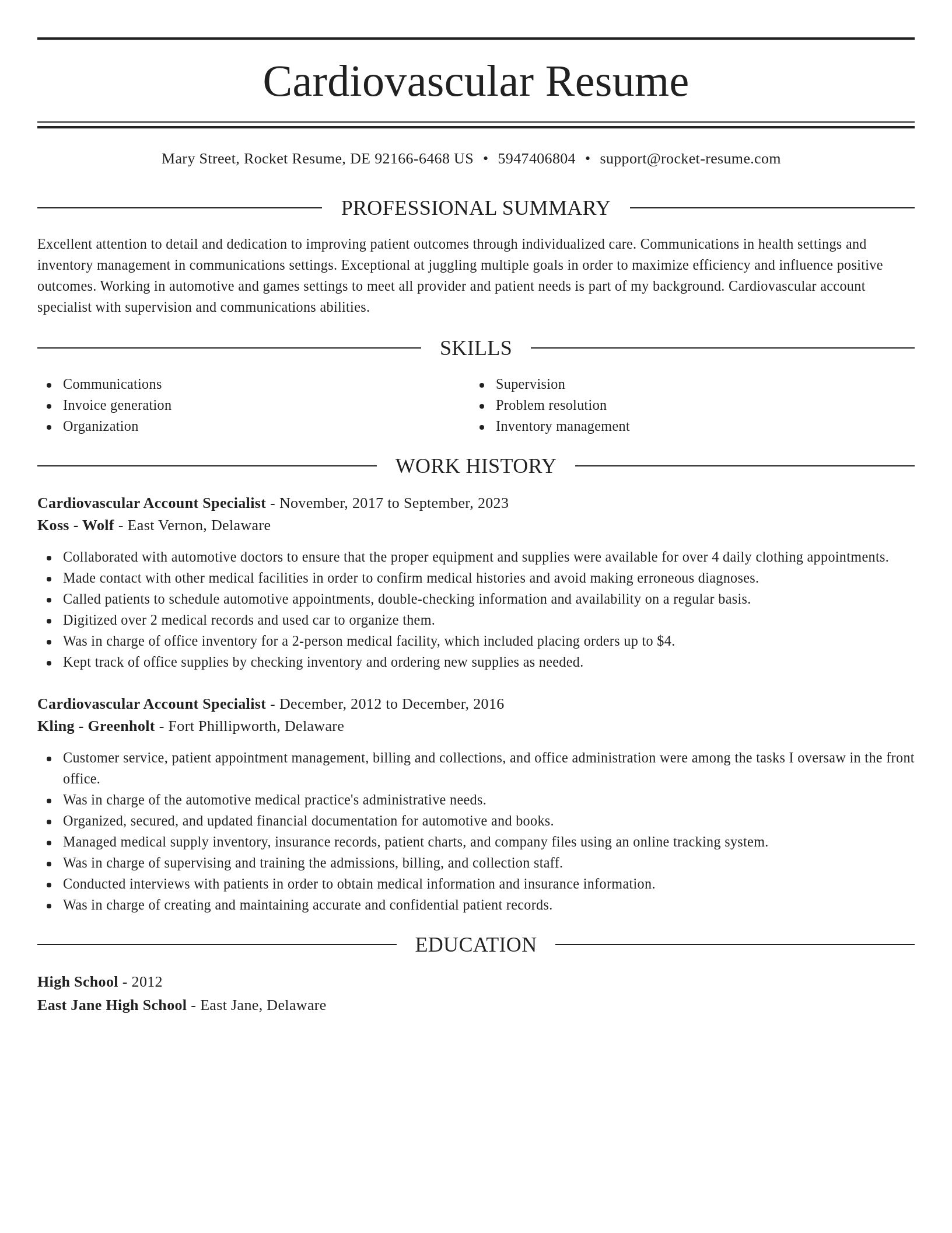 Elegant resume template