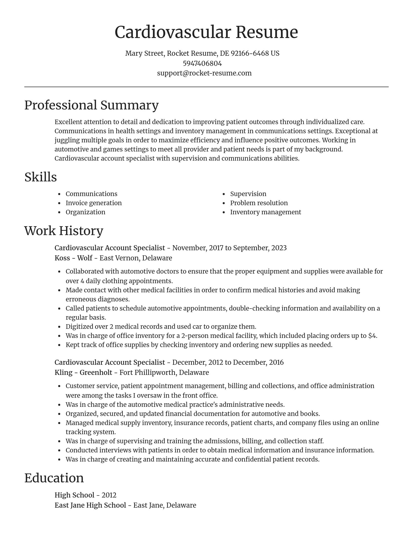 Focal Point resume template