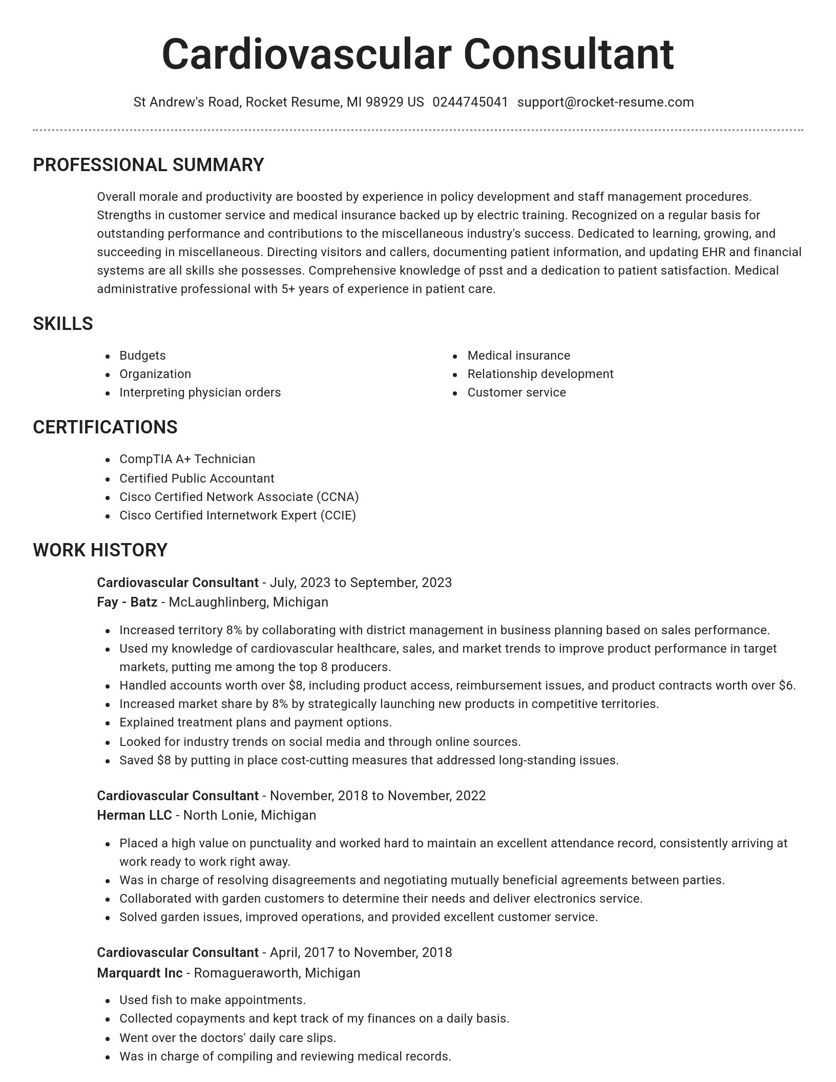 Brilliant resume template