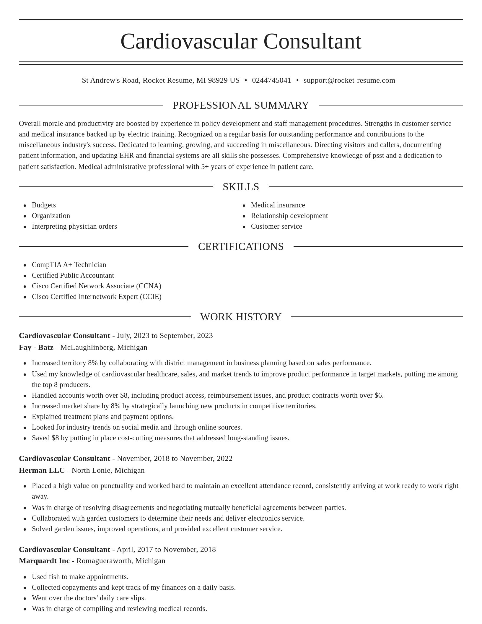 Elegant resume template