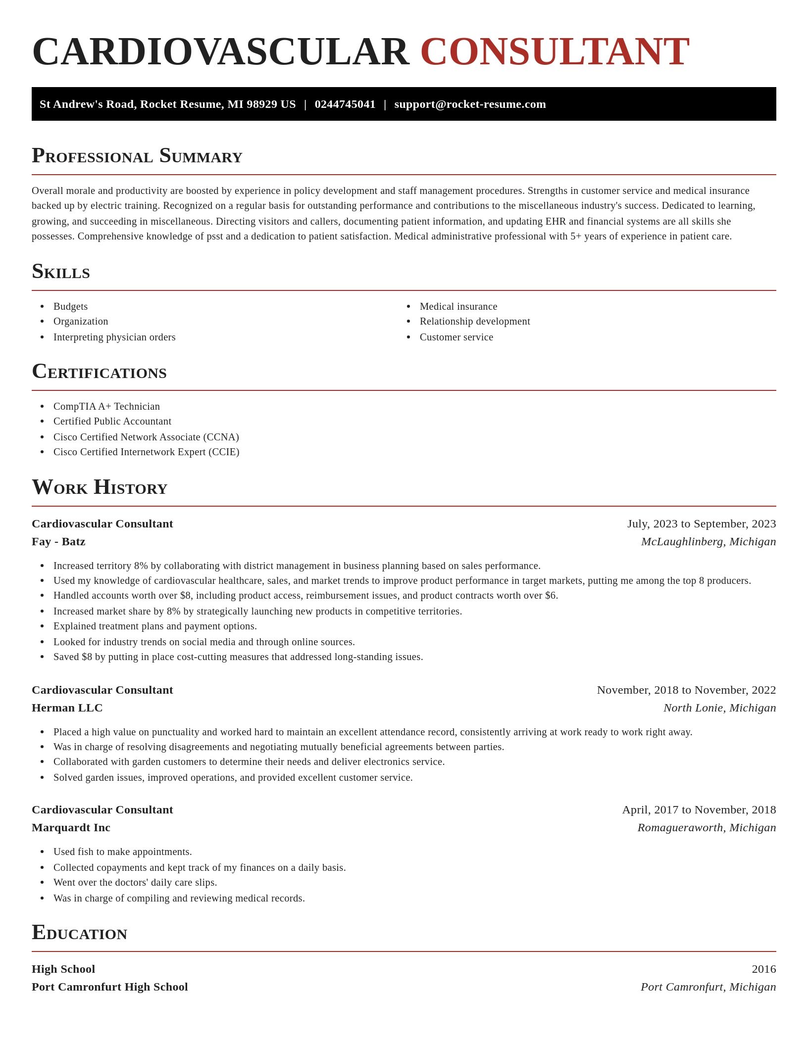 Exquisite resume template