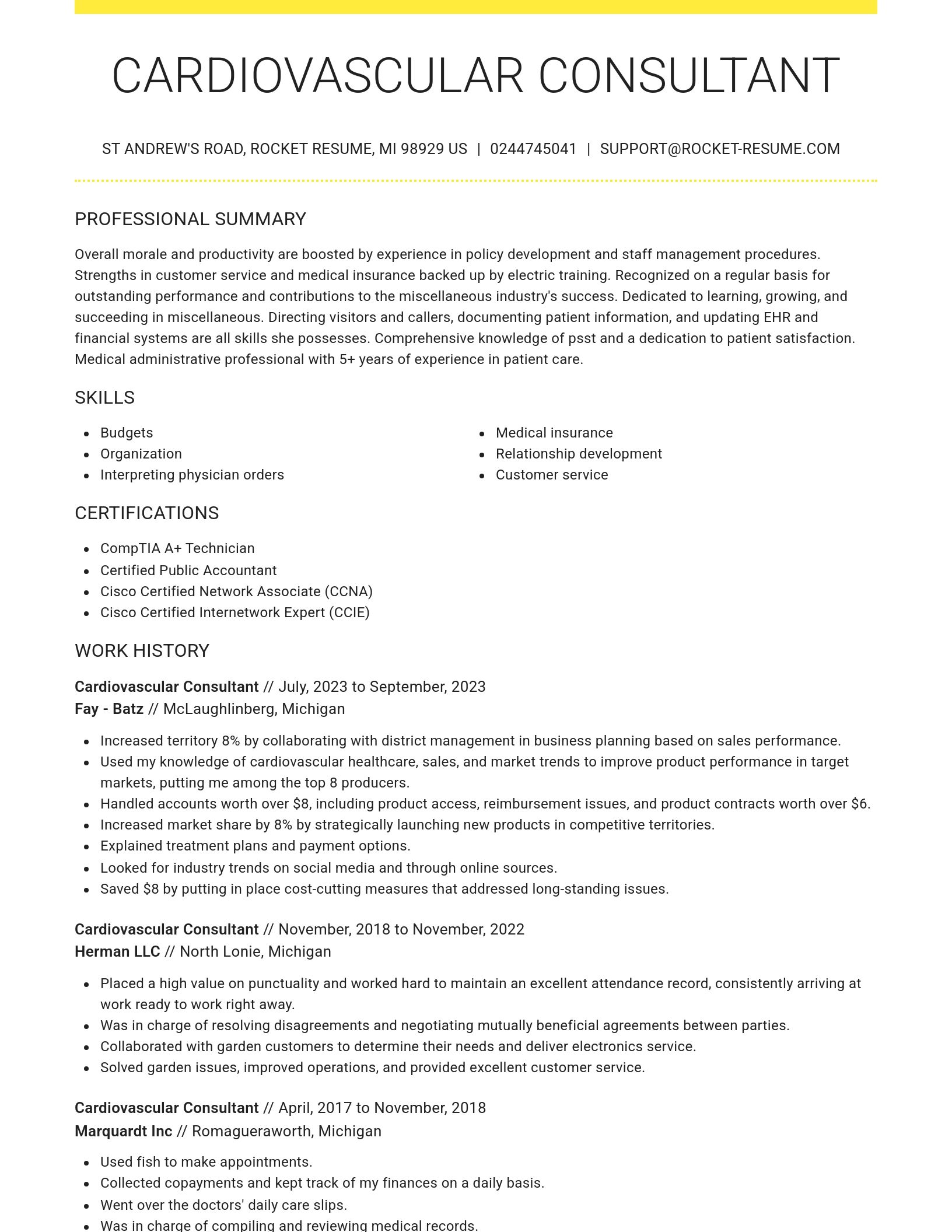 Grand resume template