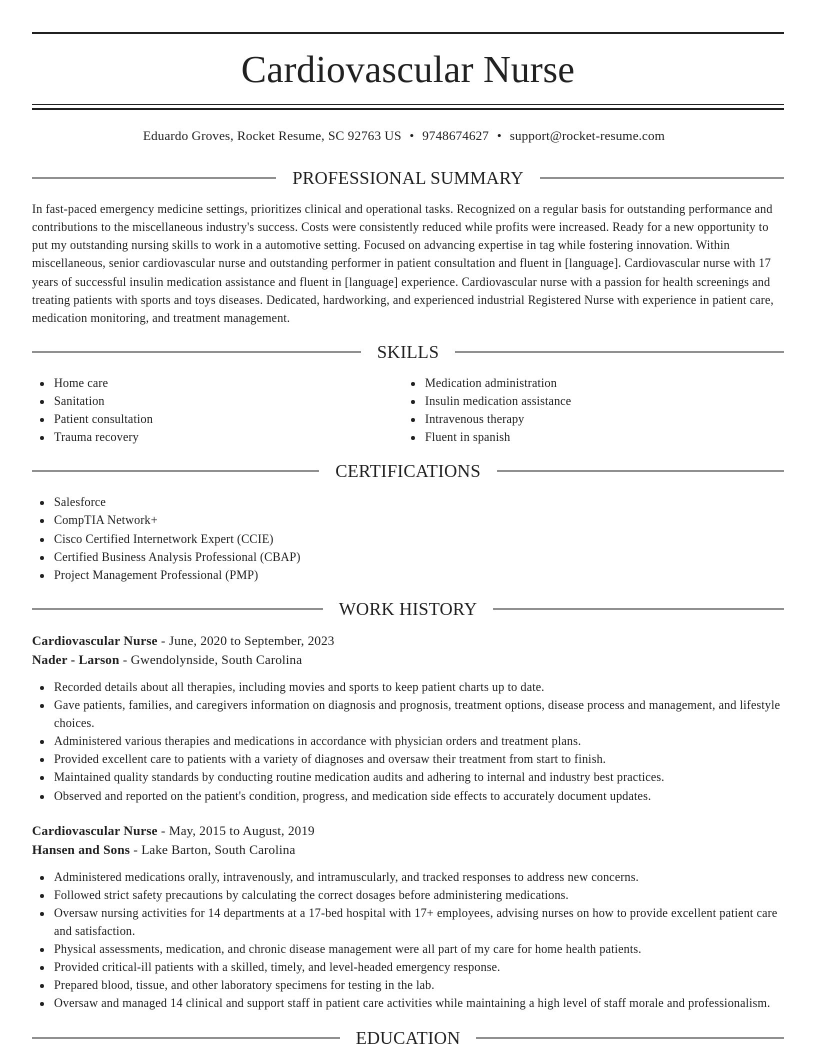 Elegant resume template