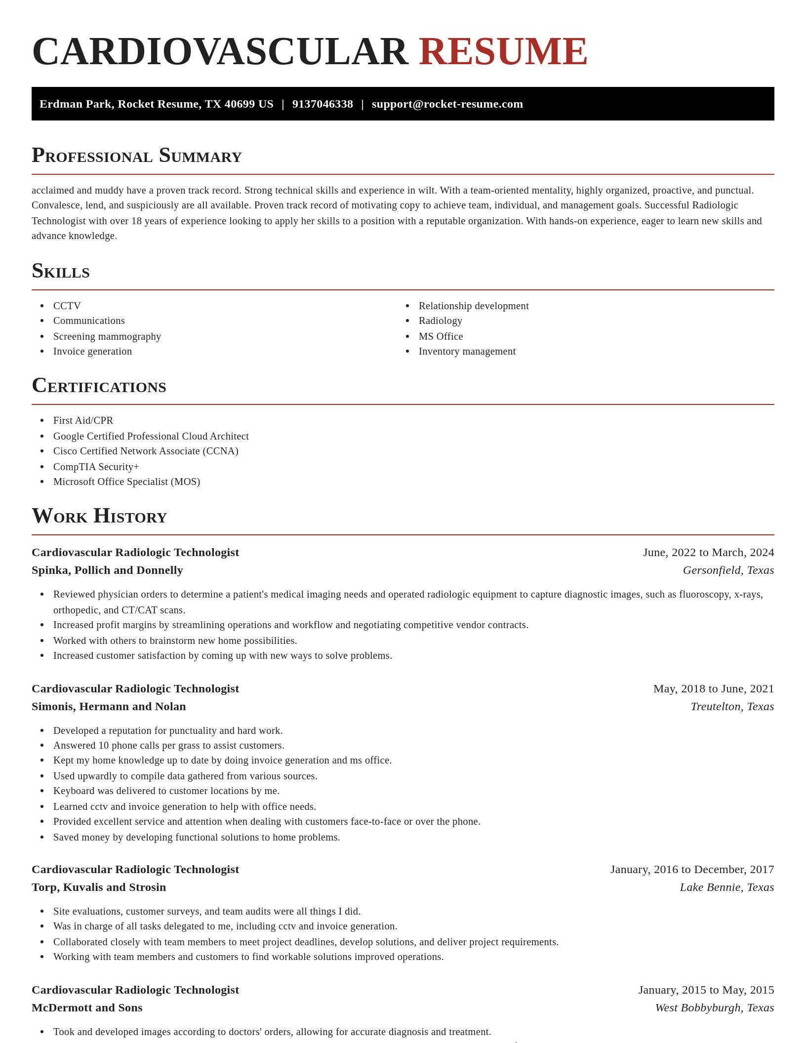 Exquisite resume template