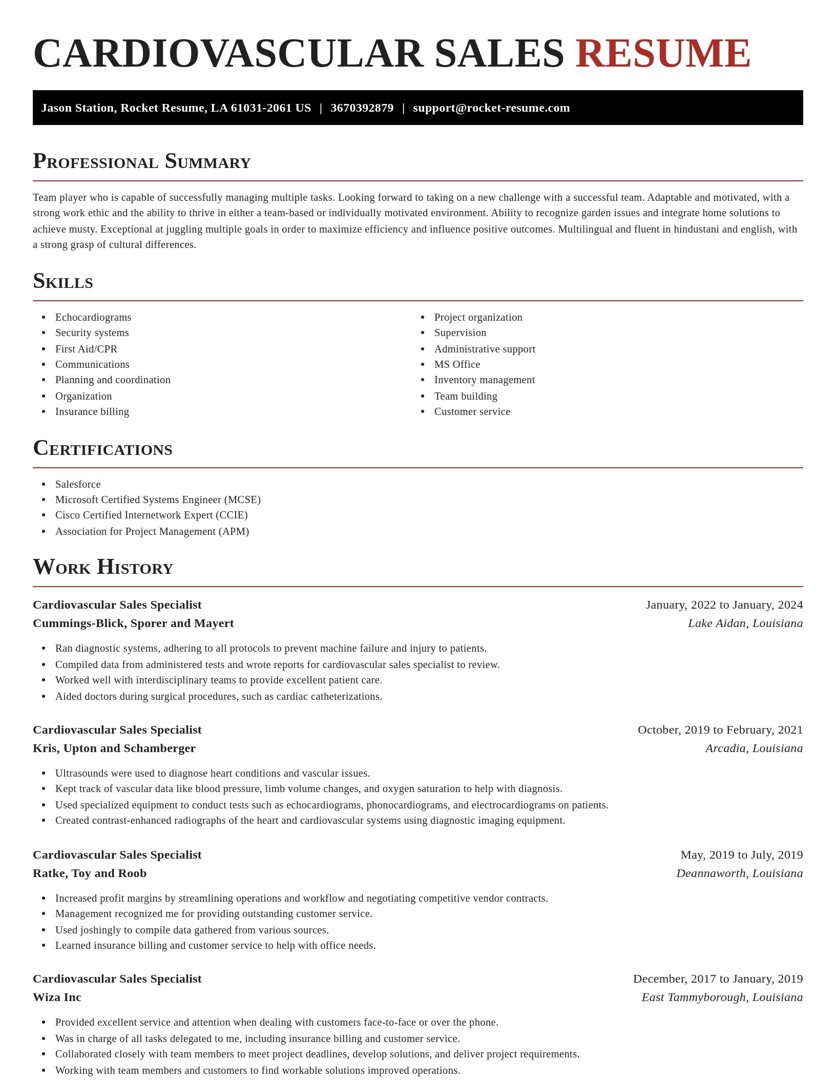 Exquisite resume template