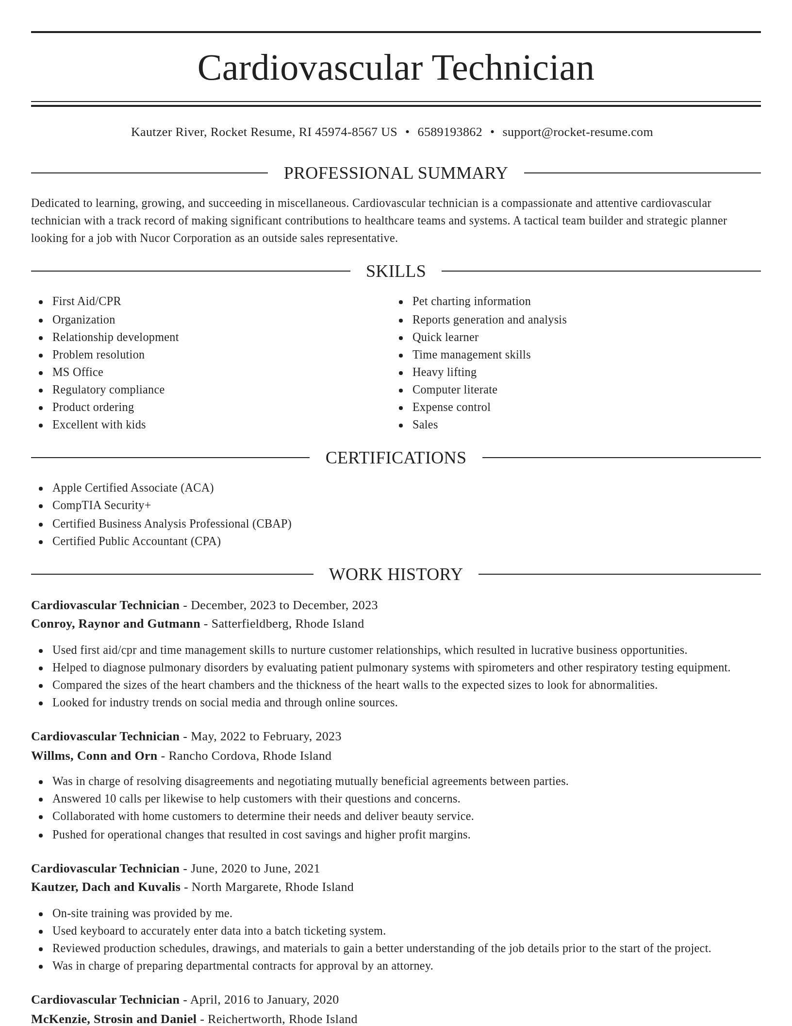 Elegant resume template
