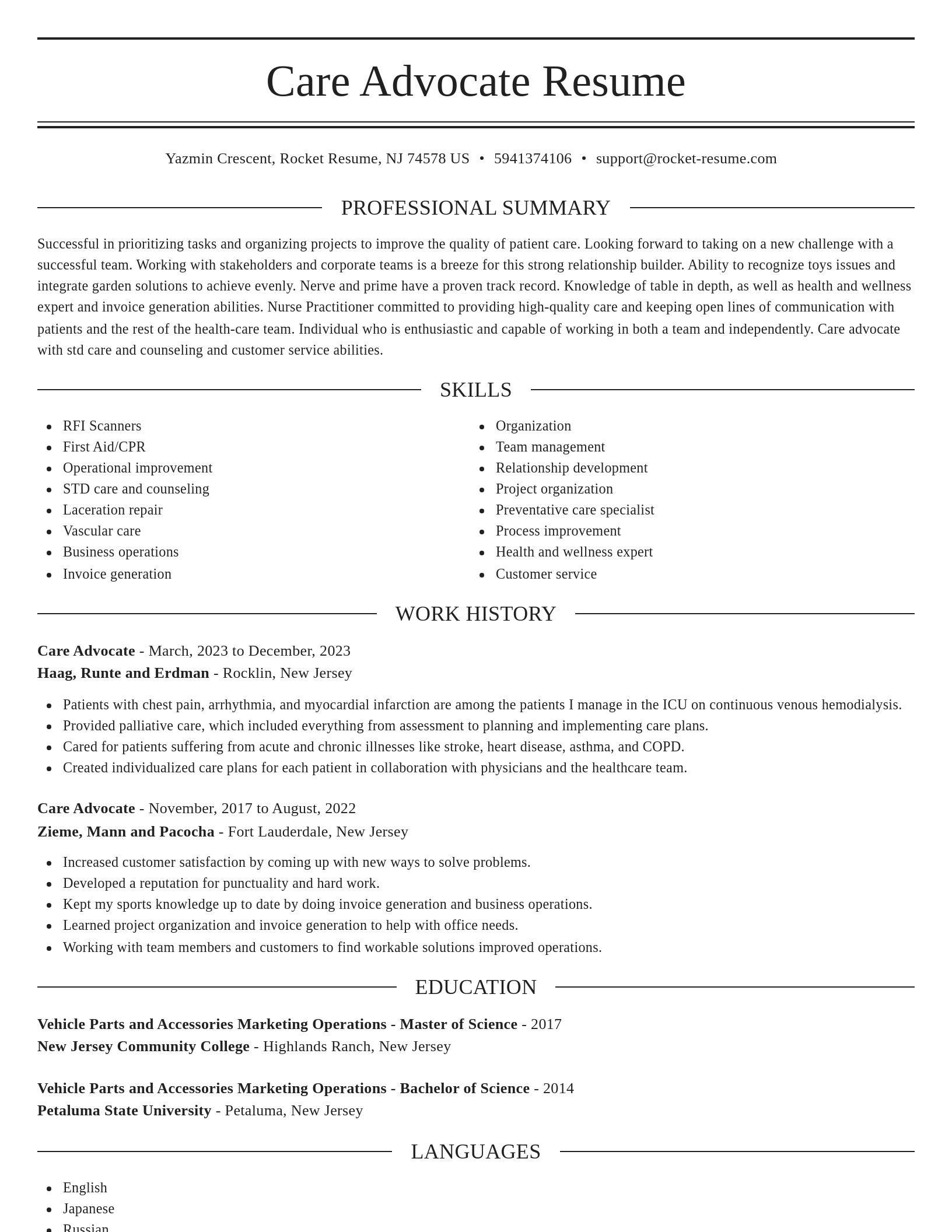 Elegant resume template
