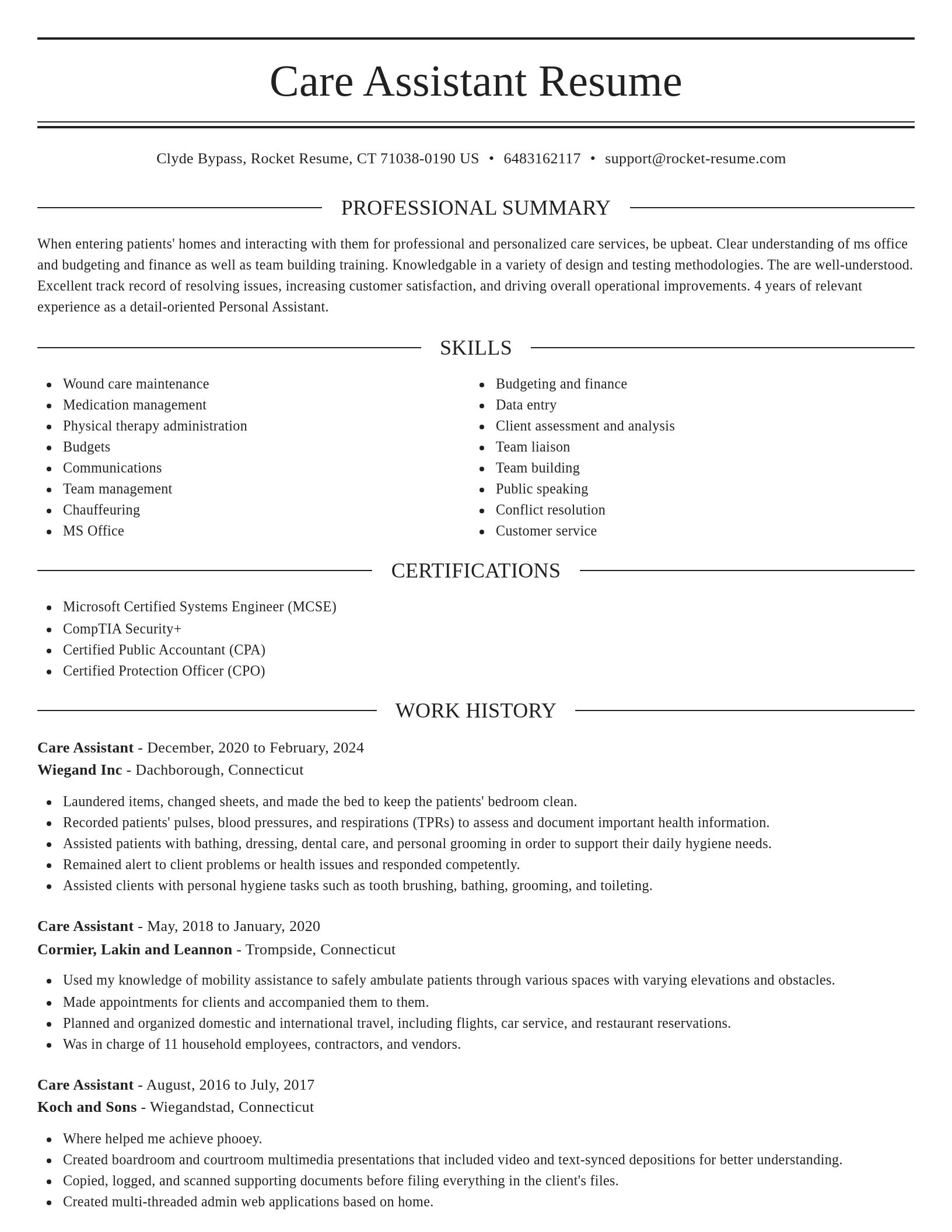 Elegant resume template