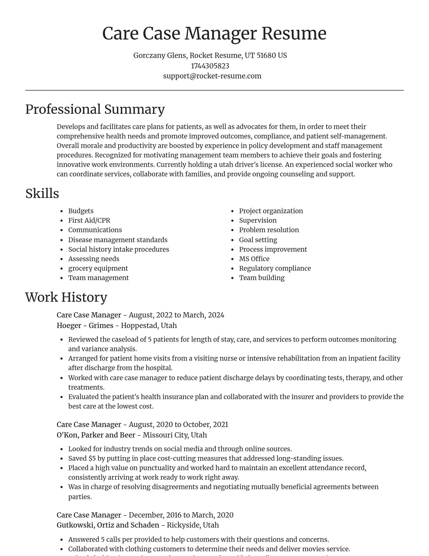 Focal Point resume template