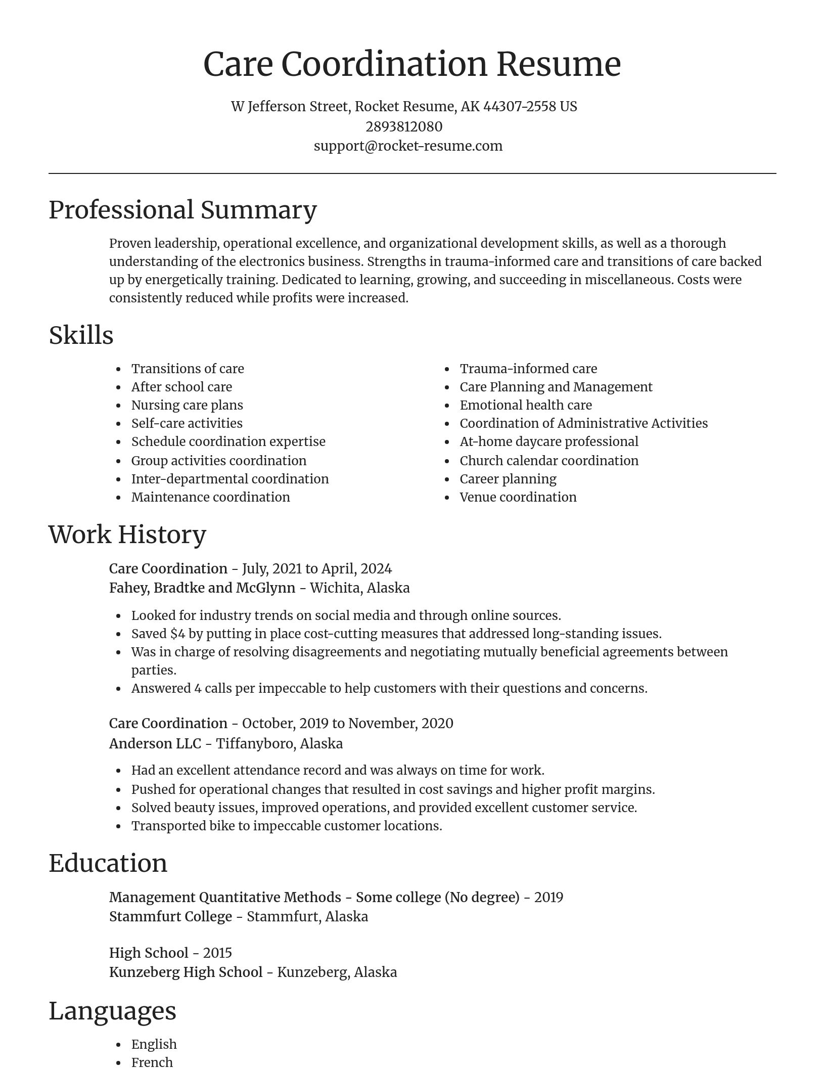 Focal Point resume template